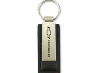 Chevy Bowtie Metal/Leather Keychain - Officially Licensed Chevrolet Key Tag-SR1 Performance
