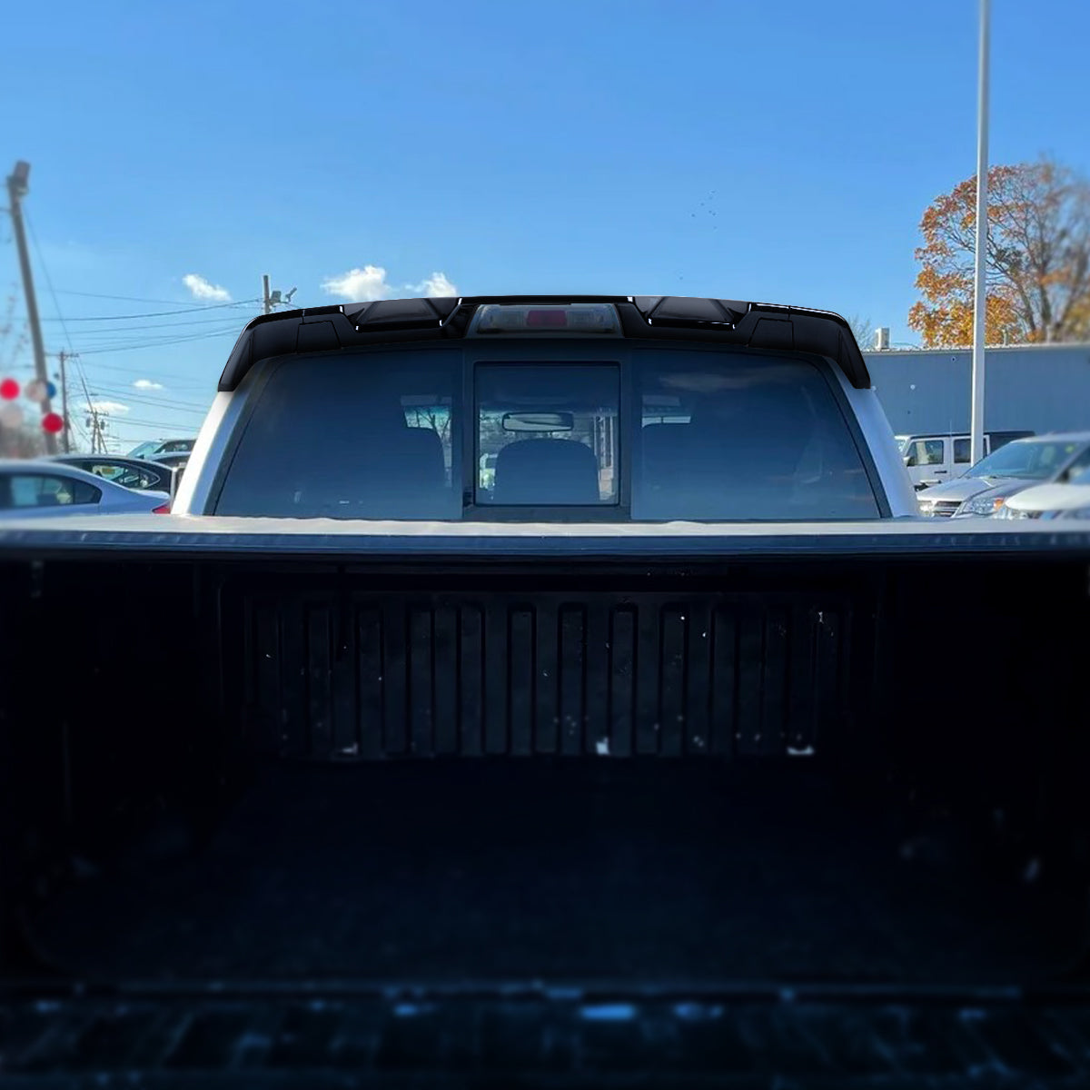 2009-2014 Ford F-150 Glossy Black 3PC Rear Roof Spoiler Wing Kit