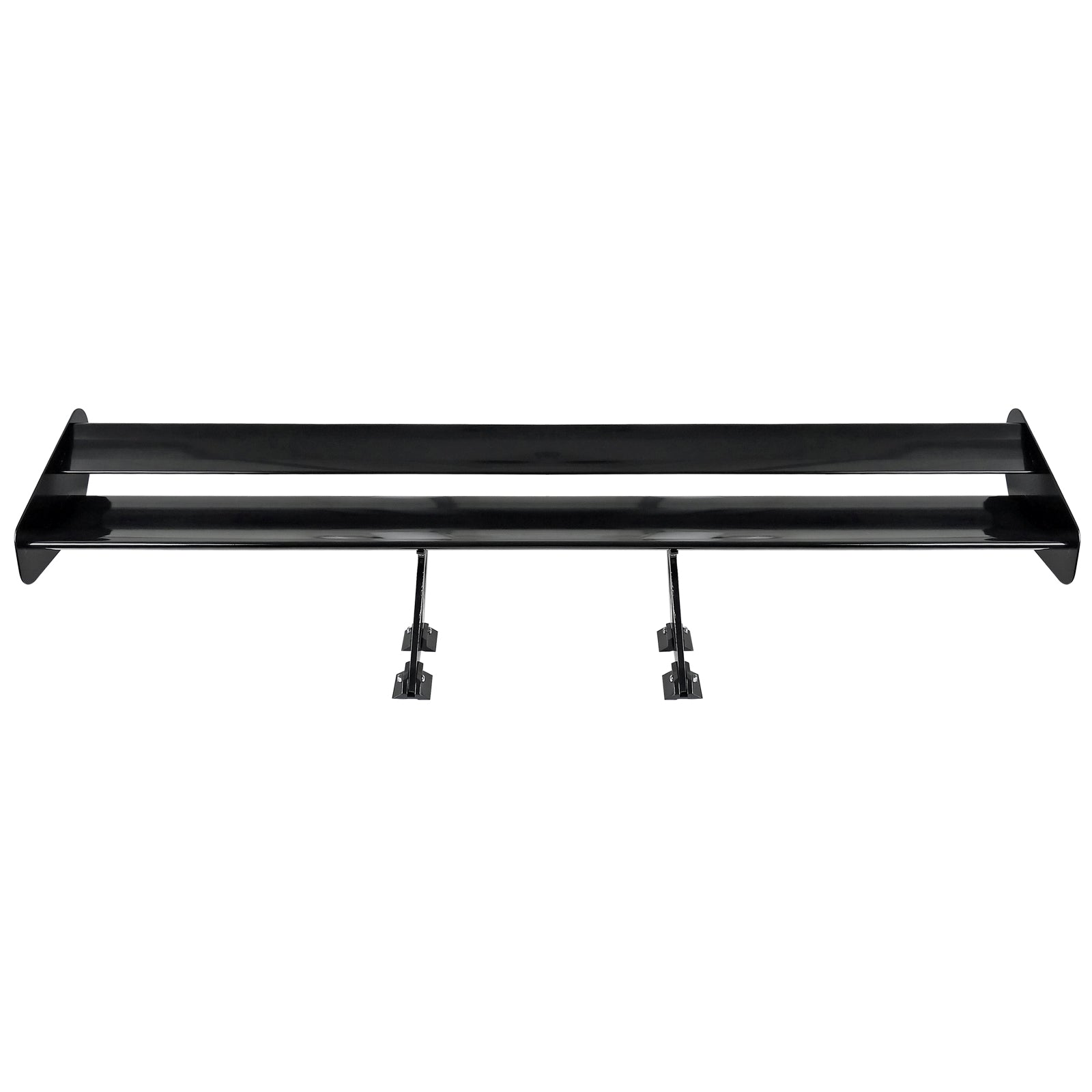 Universal Black CNC Aluminum 52" Double Deck Adjustable Trunk Spoiler Wing