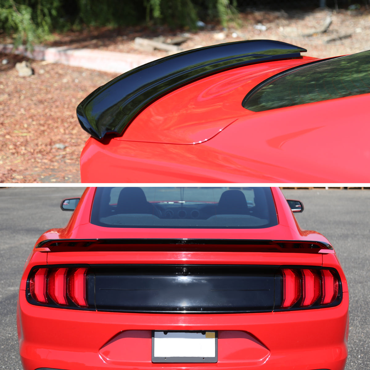 2015-2022 Ford Mustang GT350 Glossy Black Track Style Rear Spoiler
