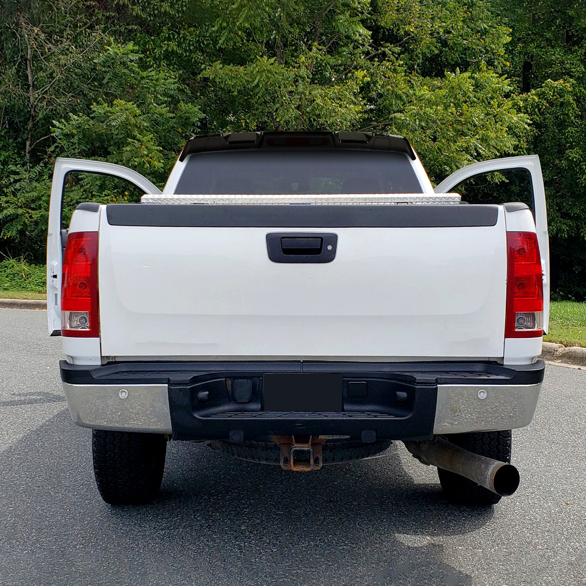 2008-2014 GMC Sierra 2500HD Rear Roof Glossy Black Truck Spoiler Wing Kit
