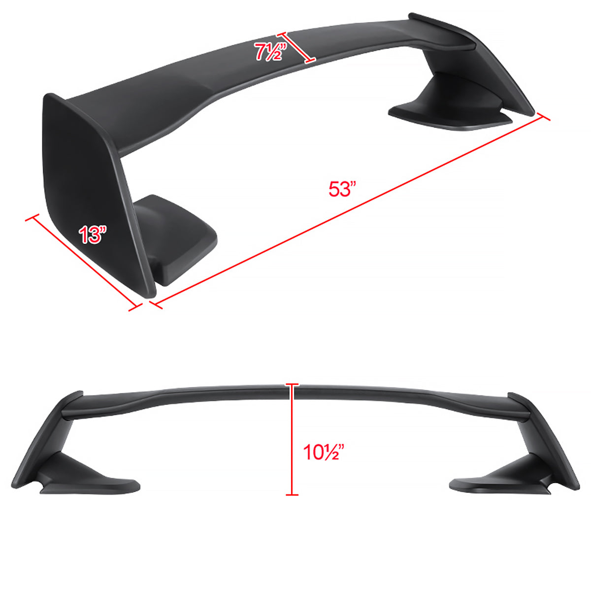 2015-2021 Subaru WRX/STI Matte Black ABS Factory STI Style 5PC Rear Spoiler Wing
