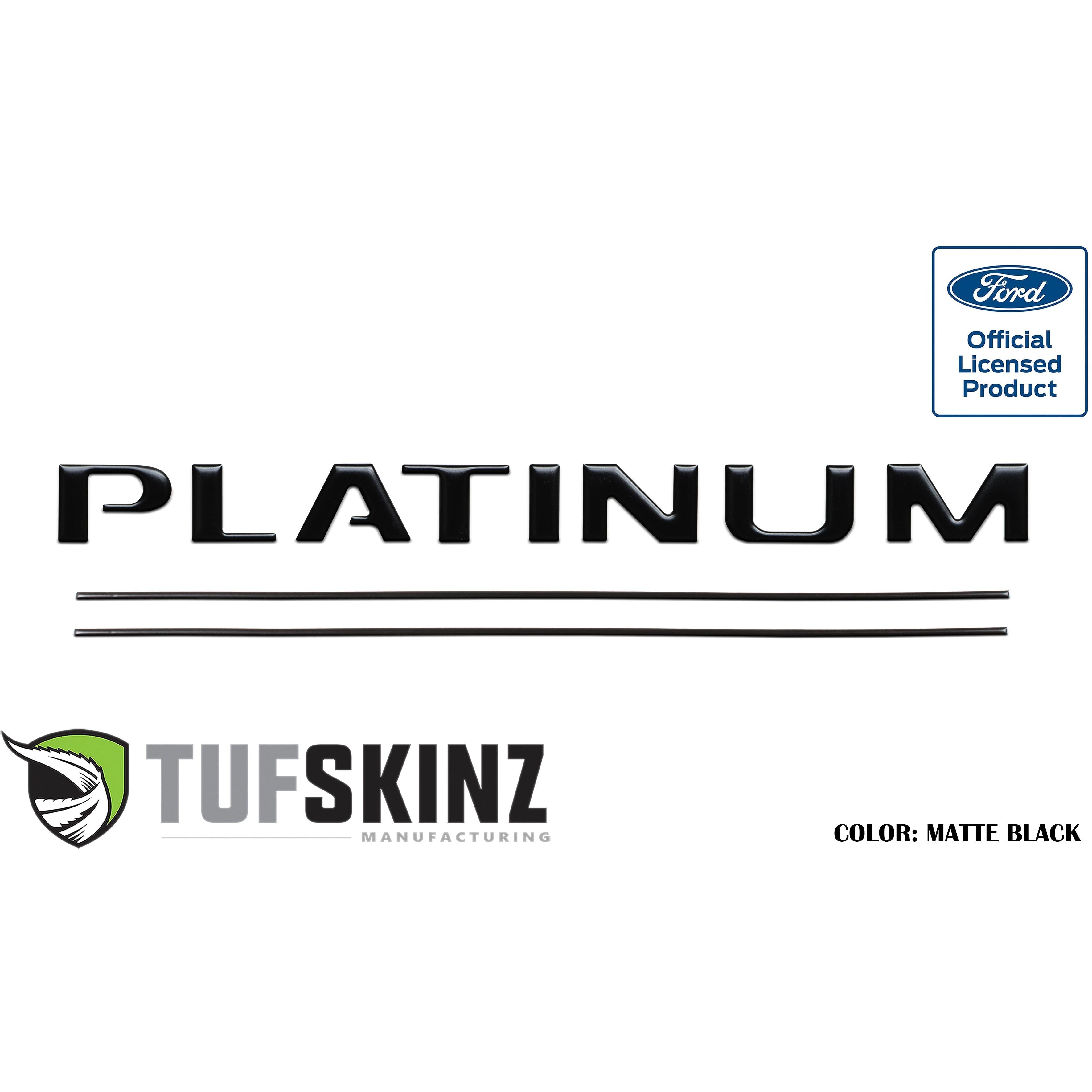 Tailgate Letter and Line Inserts Fits 2017-2019 Ford Super Duty Platinum