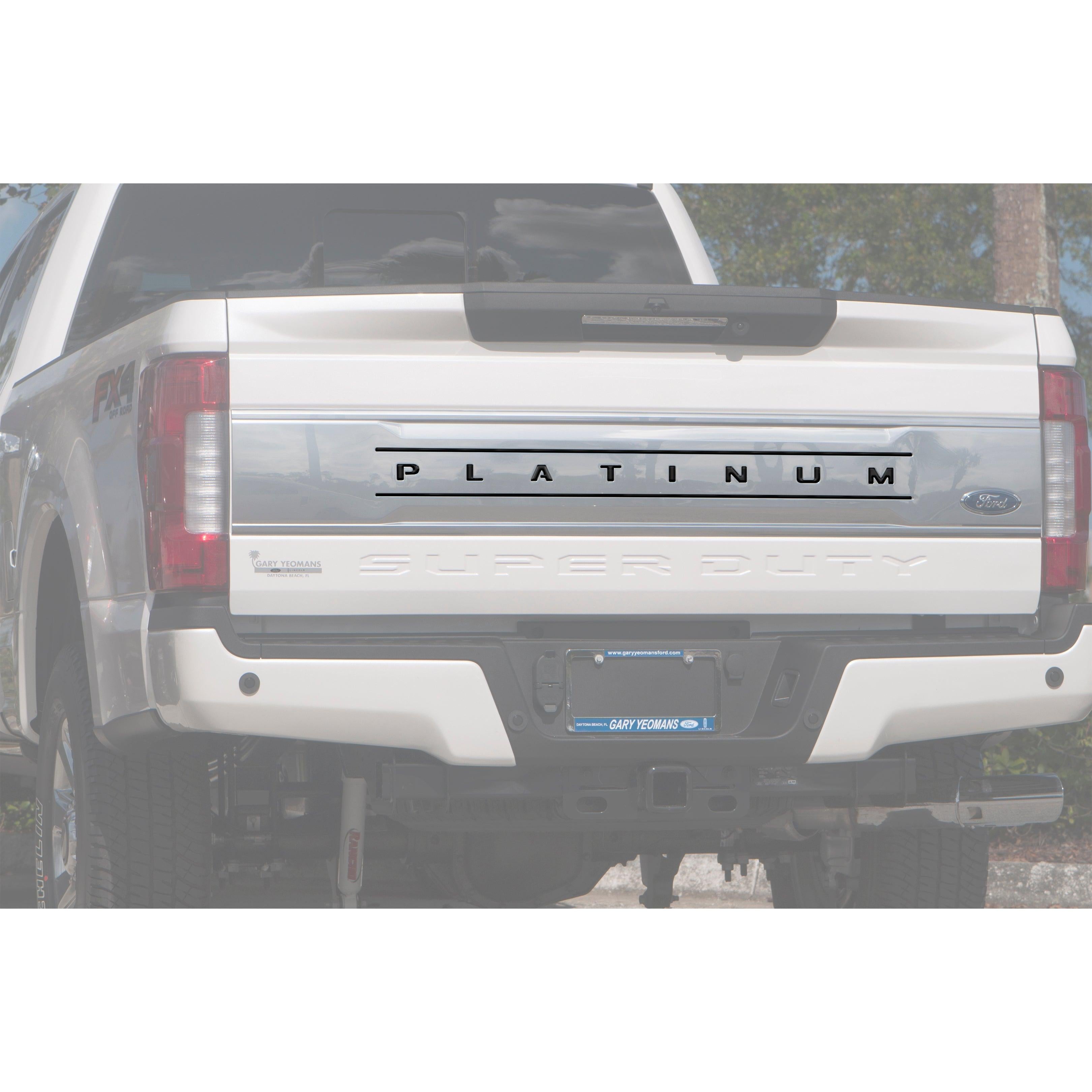 Tailgate Letter and Line Inserts Fits 2017-2019 Ford Super Duty Platinum