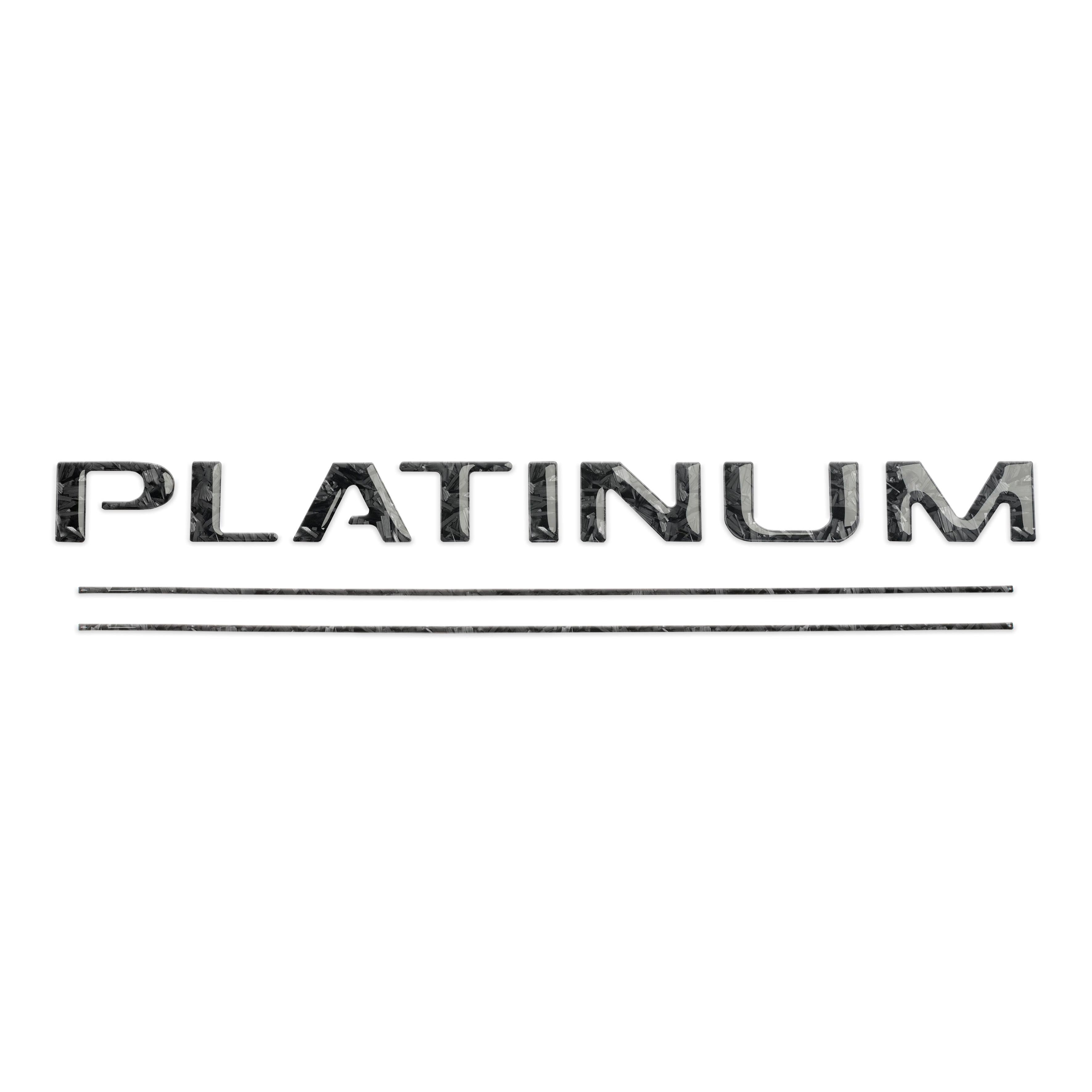 Tailgate Letter and Line Inserts Fits 2017-2019 Ford Super Duty Platinum