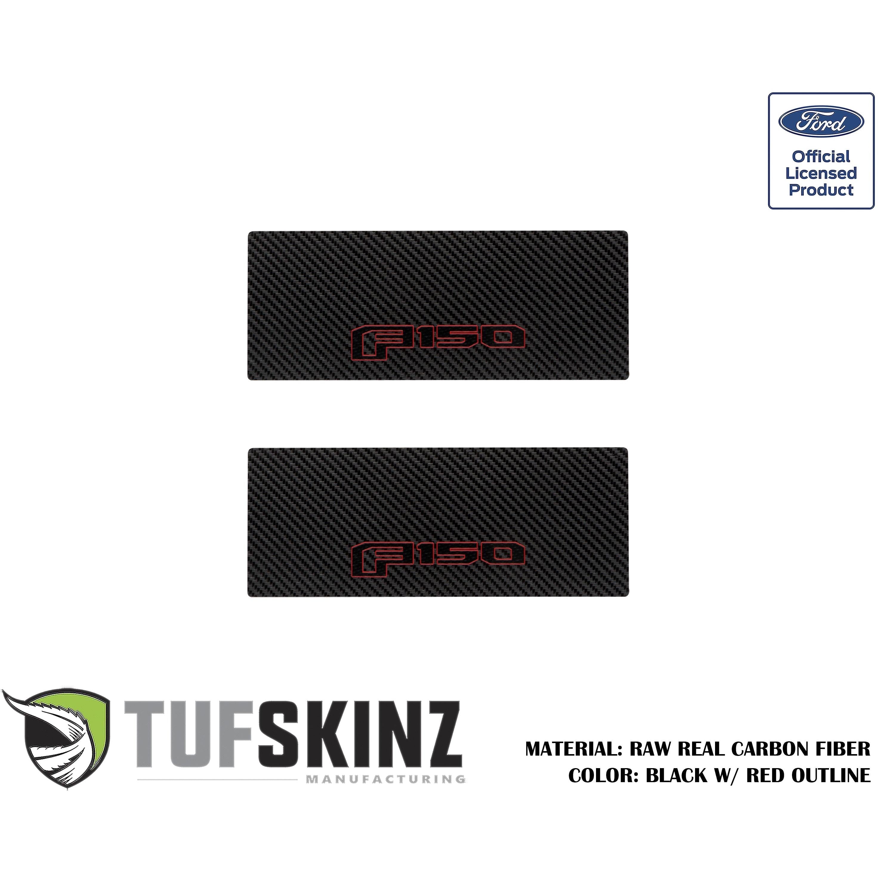Door Sill Protection Overlays (Real Carbon Fiber) Fits 2015-2020 Ford F-150