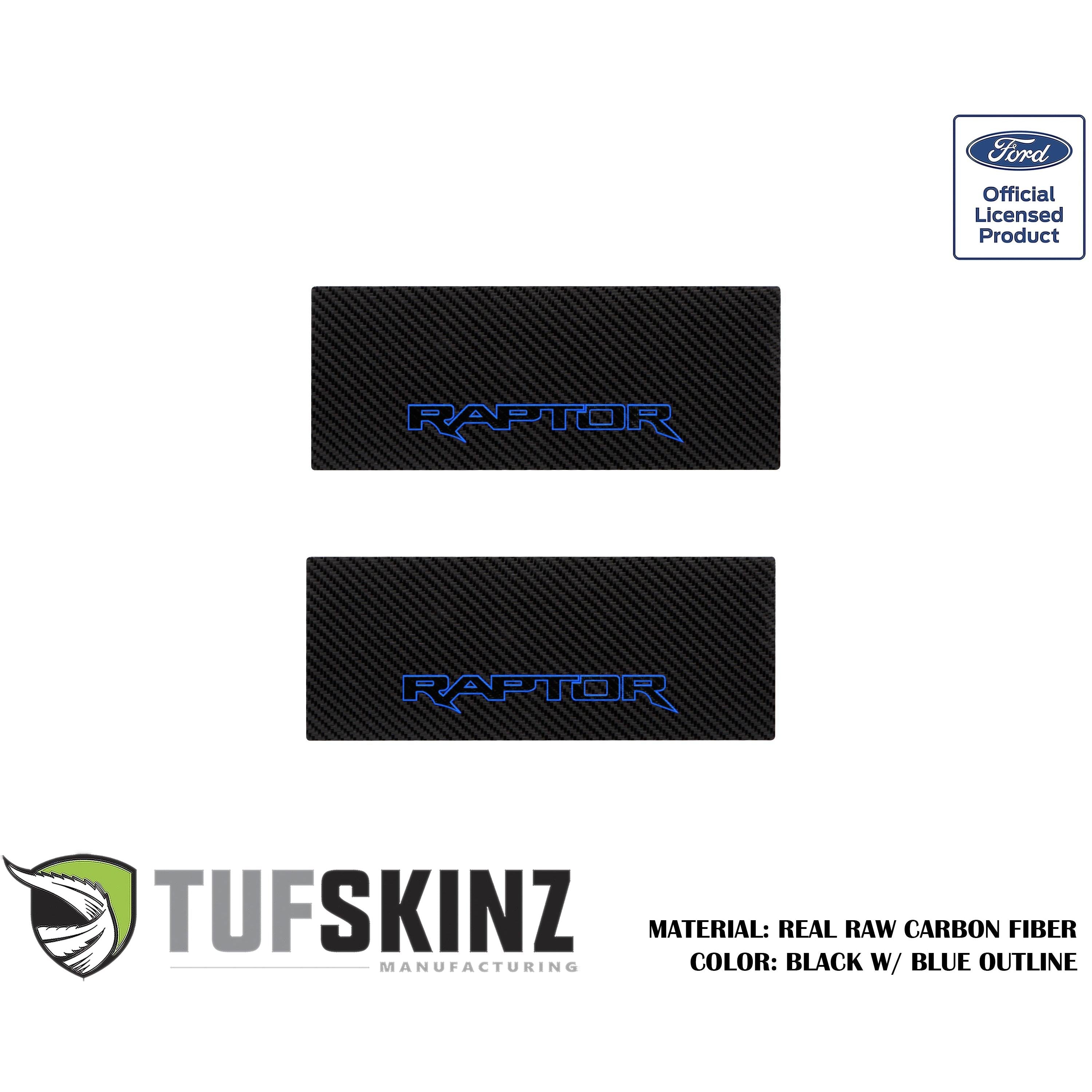 Door Sill Protection Overlays (Real Carbon Fiber) Fits 2015-2020 Ford F-150