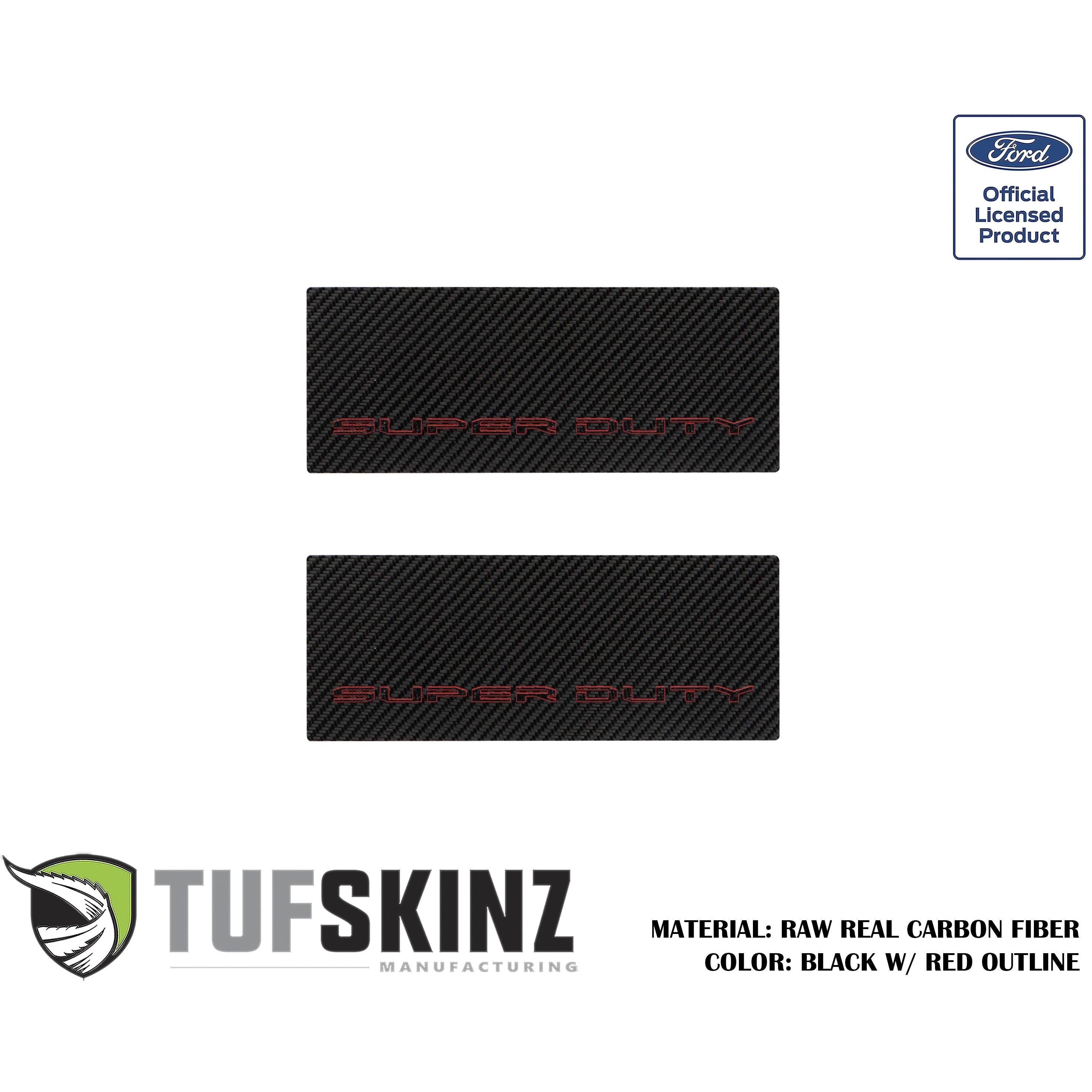 Door Sill Protection Overlays (Real Carbon Fiber) Fits 2017-2020 Ford Super Duty