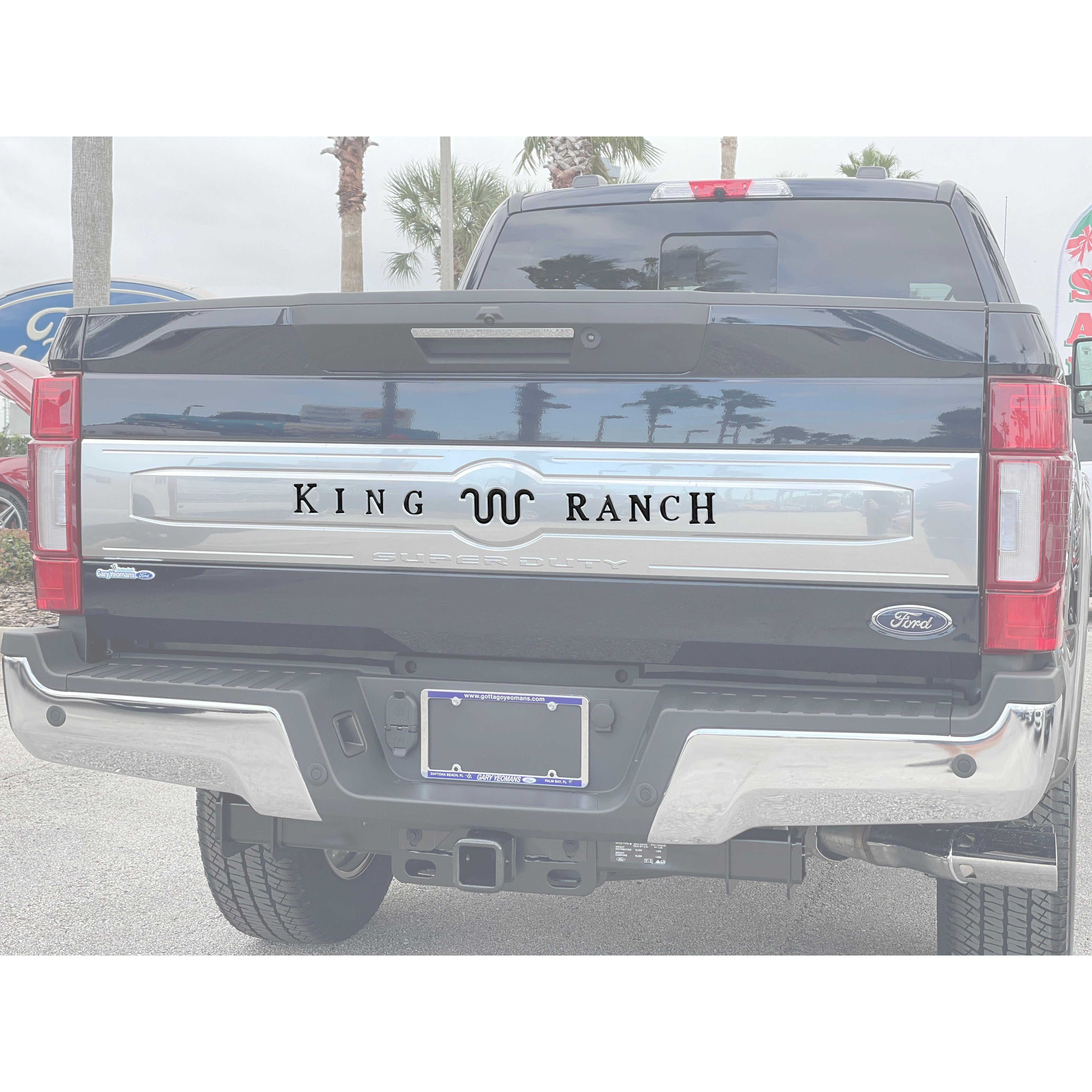 Tailgate Letter Inserts Fits 2020-2022 Ford Super Duty King Ranch