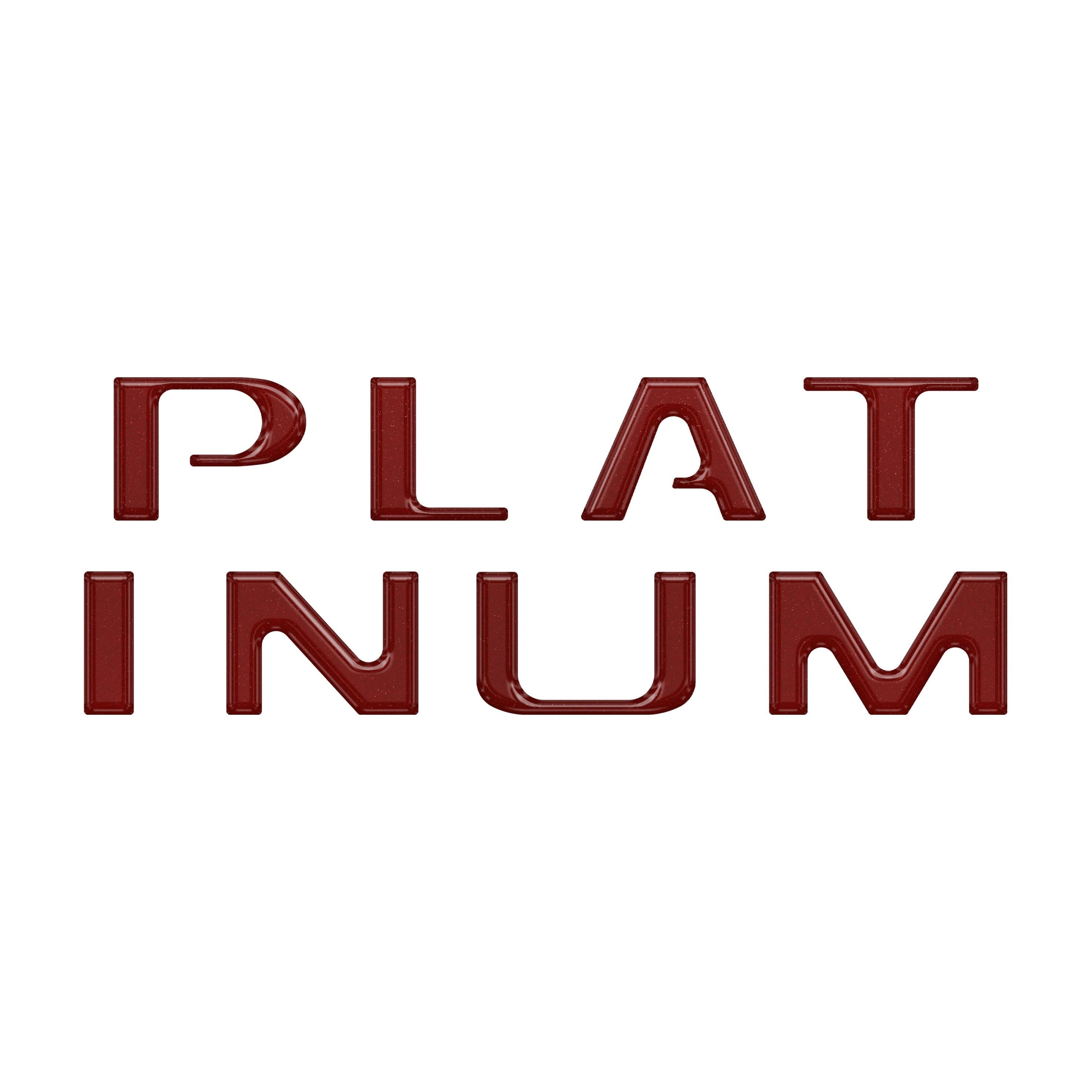 Platinum Tailgate Letter Overlays Fits 2020-2022 Ford Super Duty