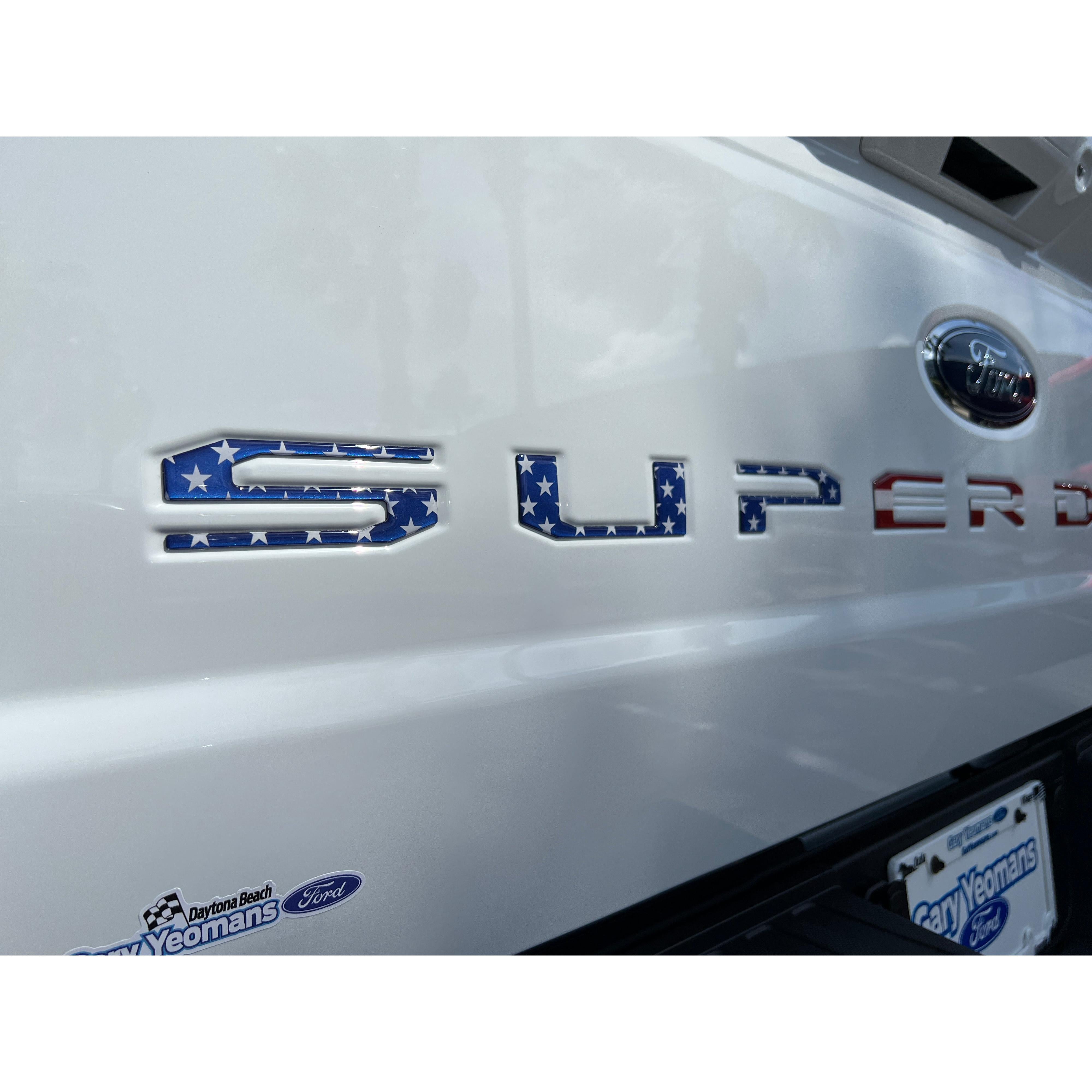 Tailgate Letter Inserts Fits 2023-2026 Ford Super Duty XL/XLT/STX/Tremor/Lariat