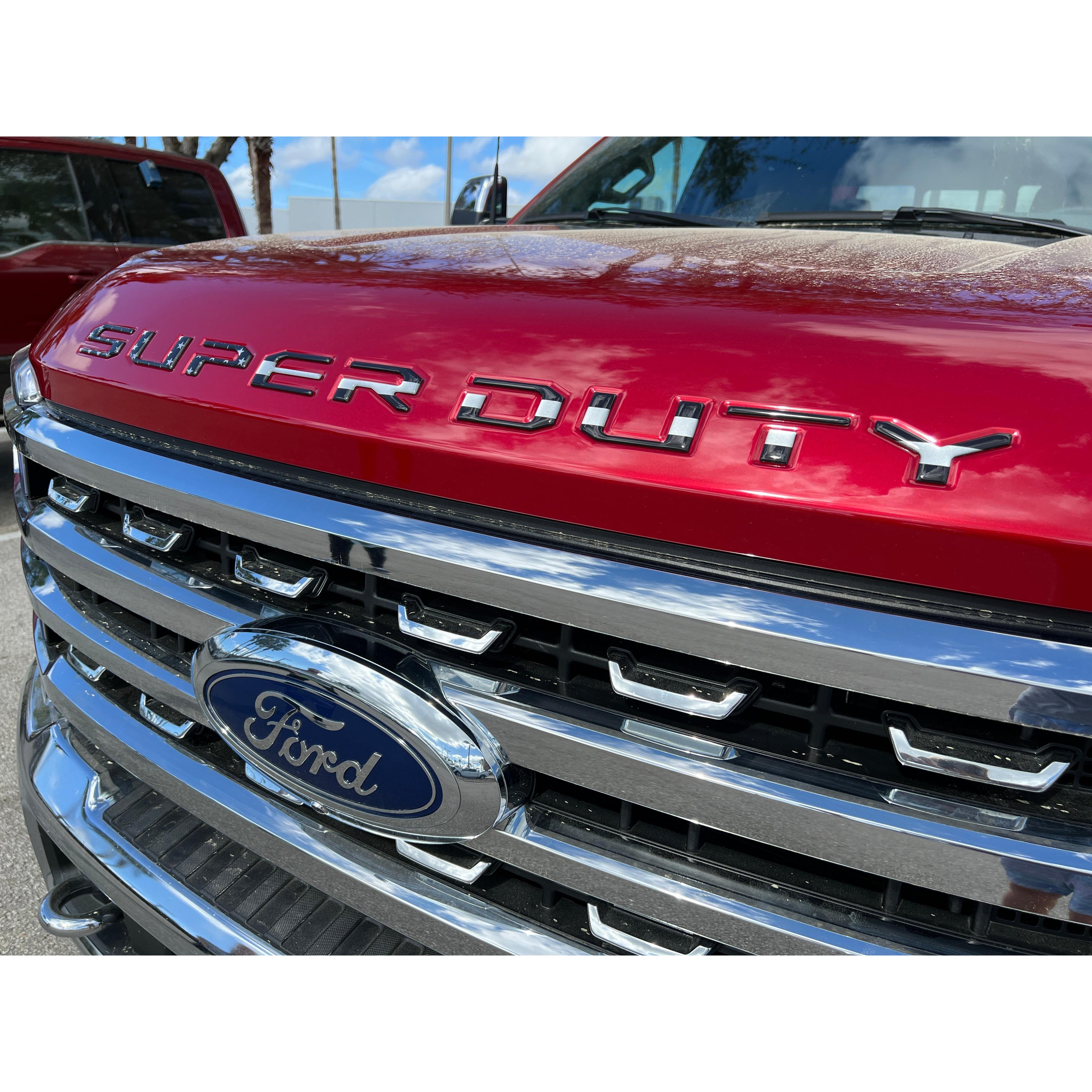 Hood Letter Inserts Fits 2023-2026 Ford Super Duty