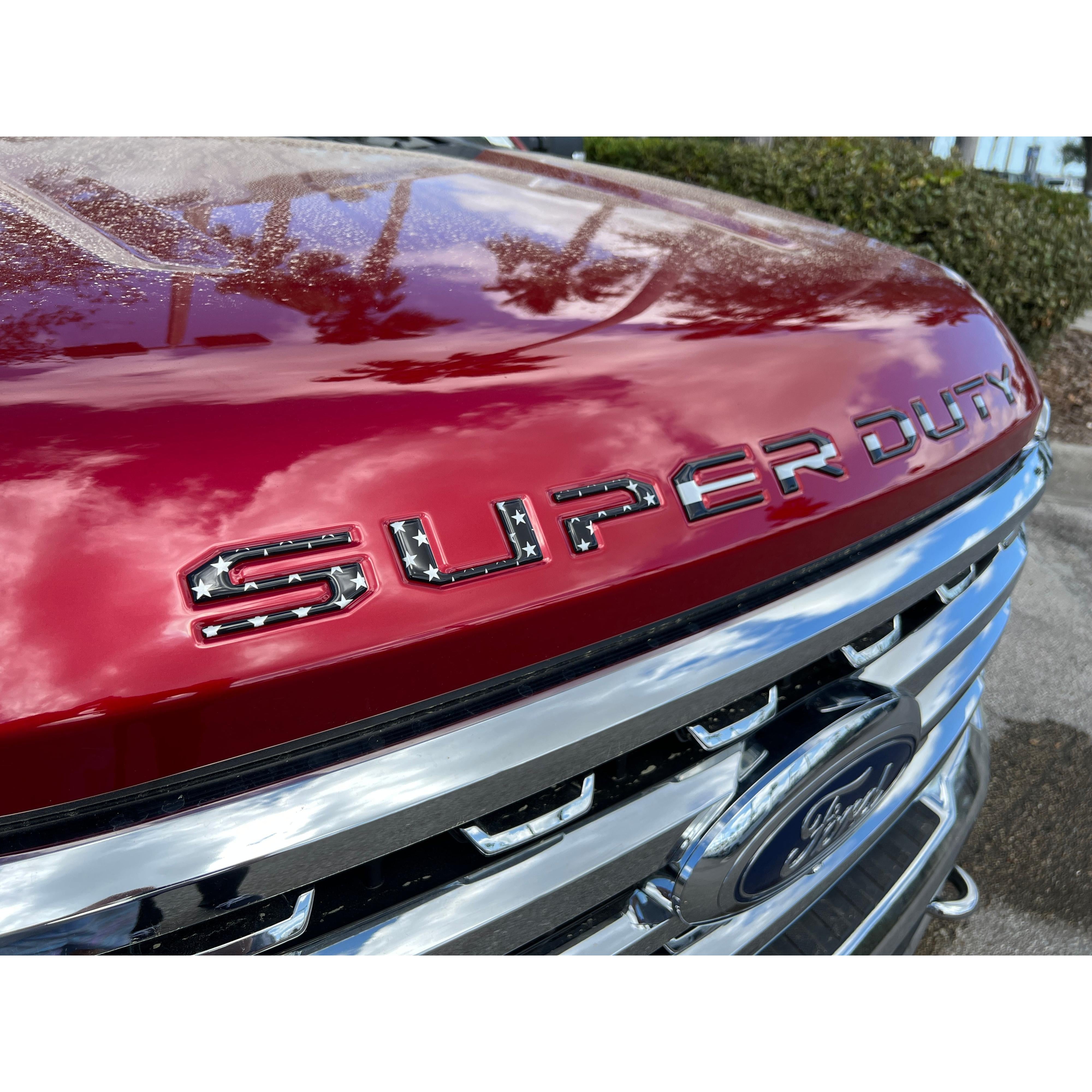 Hood Letter Inserts Fits 2023-2026 Ford Super Duty