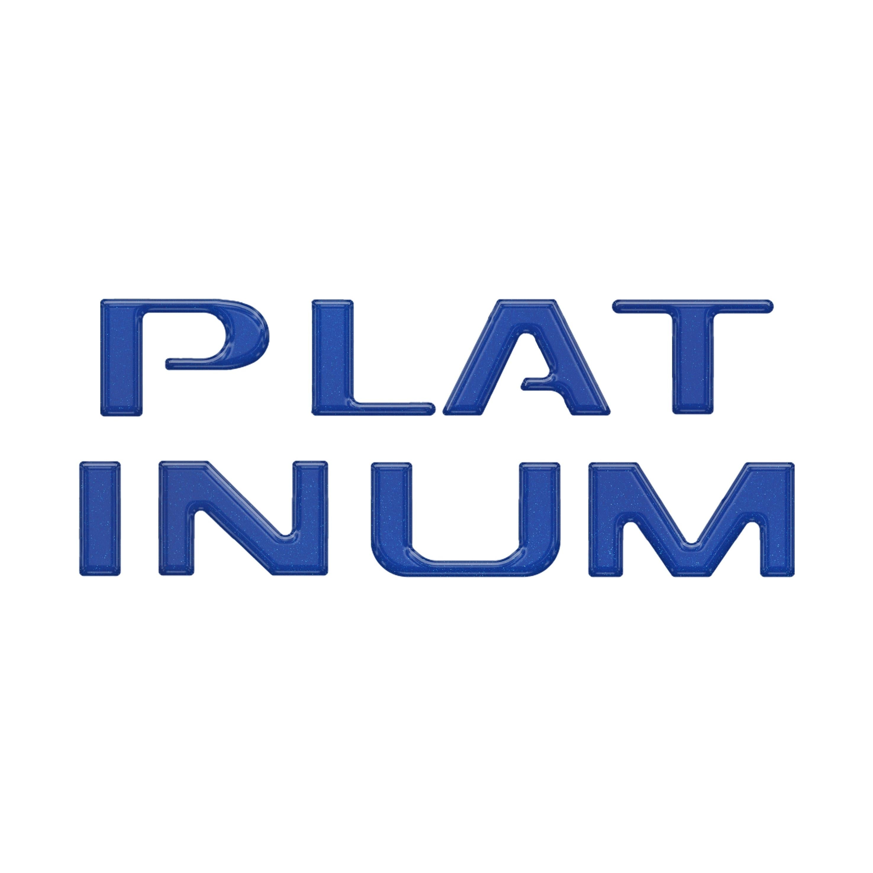 Platinum Tailgate Letter Inserts Fits 2023-2024 Ford Super Duty Platinum & 2025-2026 Platinum Plus