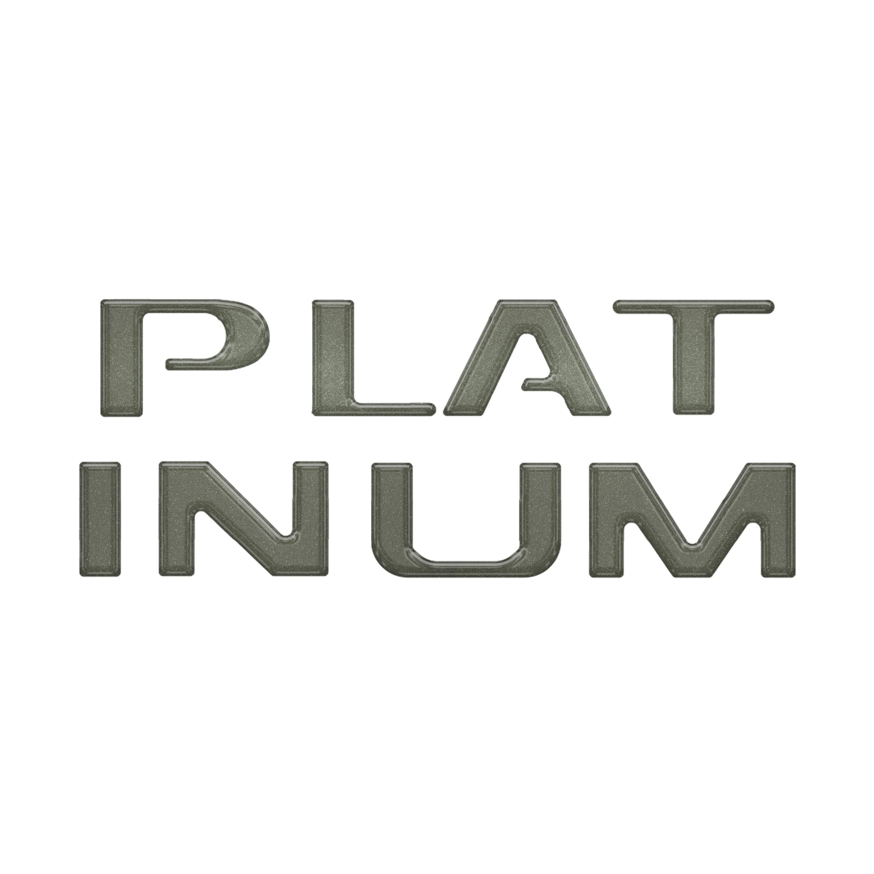 Platinum Tailgate Letter Inserts Fits 2023-2024 Ford Super Duty Platinum & 2025-2026 Platinum Plus