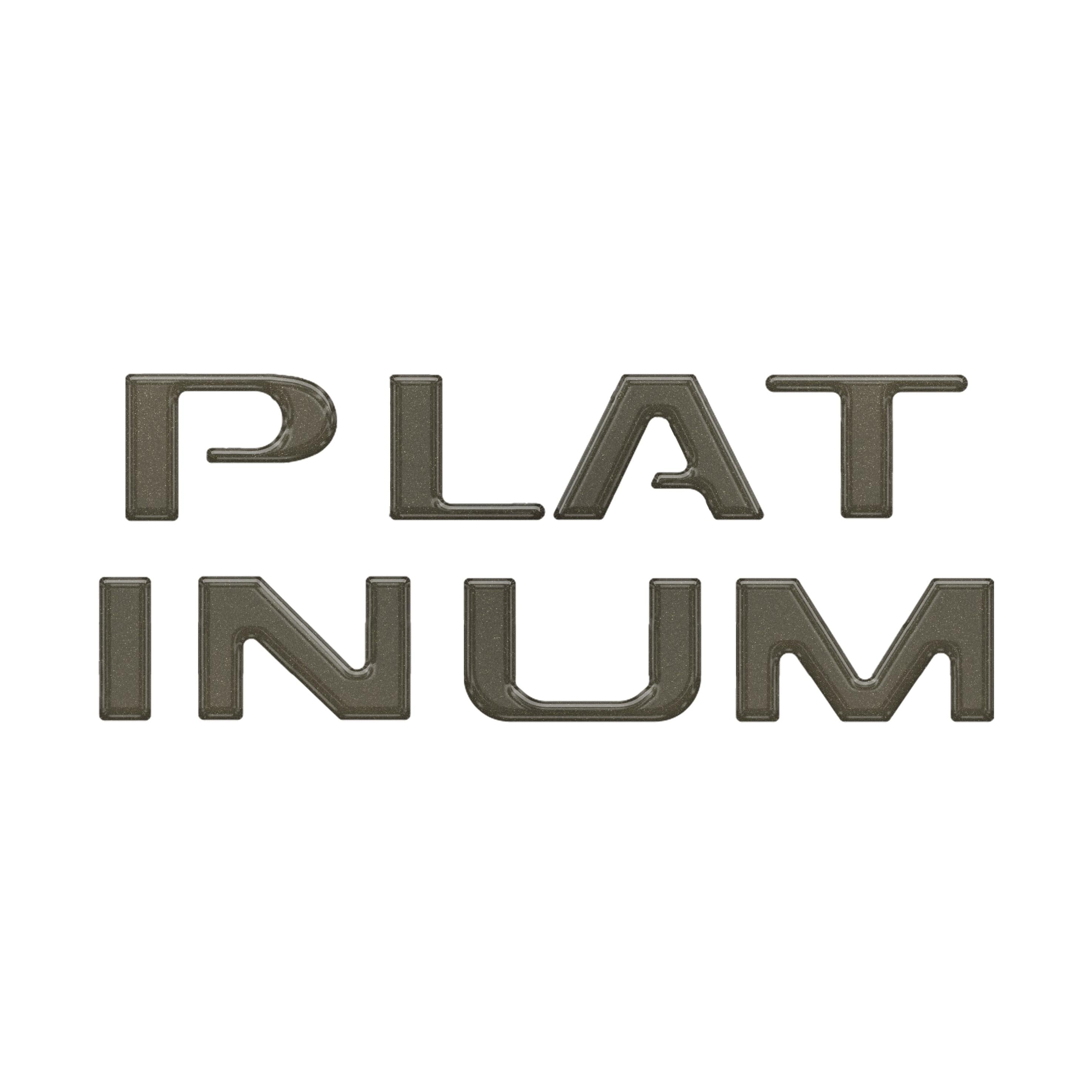 Platinum Tailgate Letter Inserts Fits 2023-2024 Ford Super Duty Platinum & 2025-2026 Platinum Plus