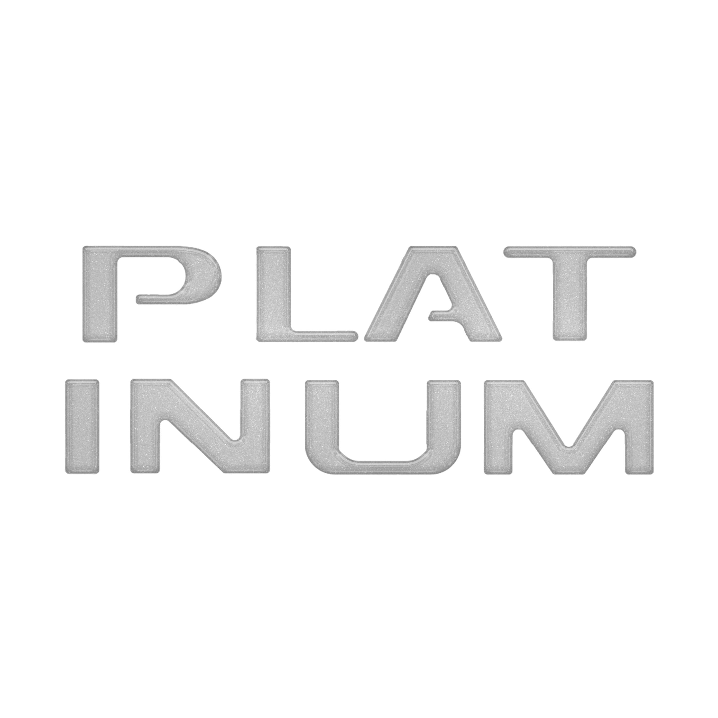 Platinum Tailgate Letter Inserts Fits 2023-2024 Ford Super Duty Platinum & 2025-2026 Platinum Plus
