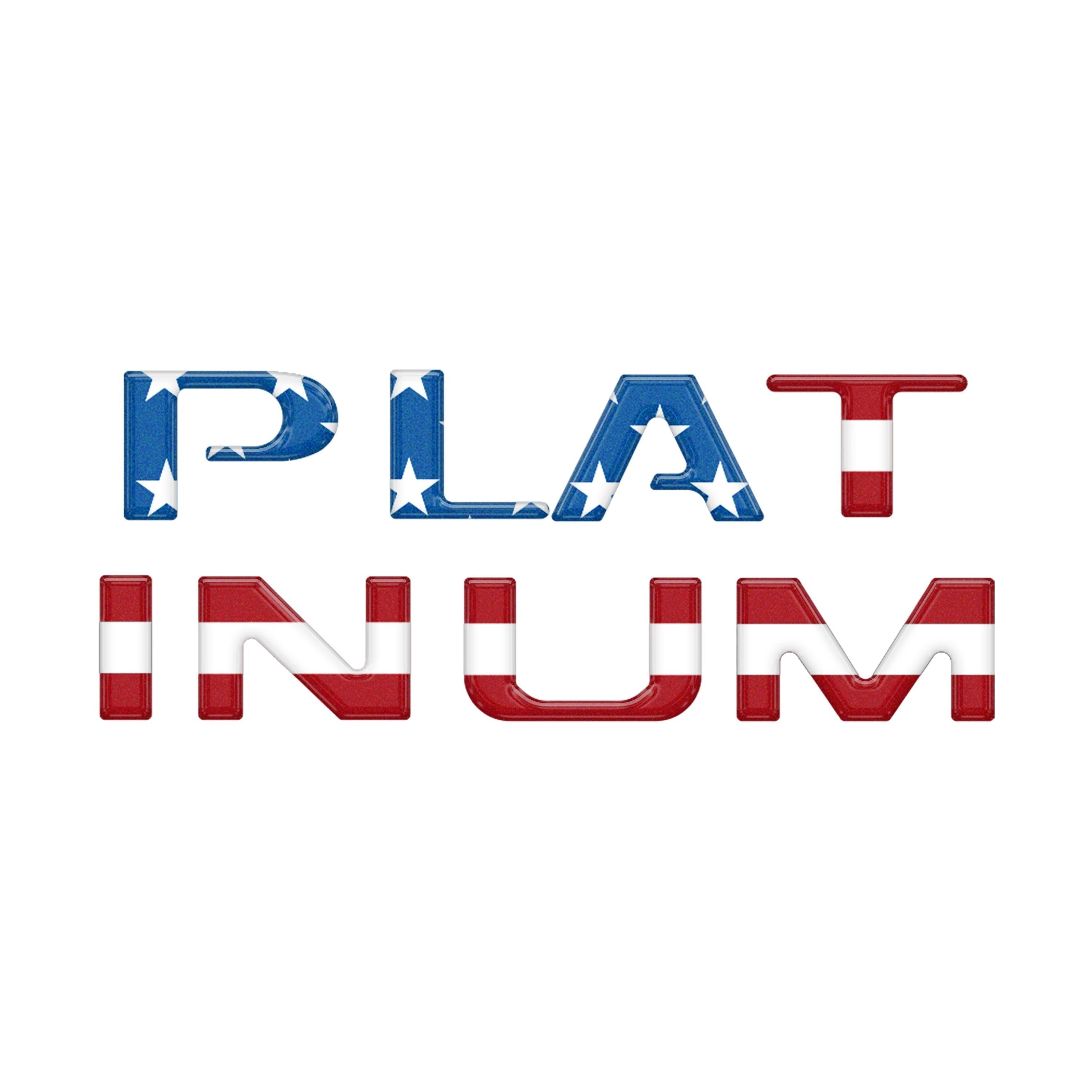Platinum Tailgate Lettering Kit Fits 2025-2026 Ford Super Duty Platinum