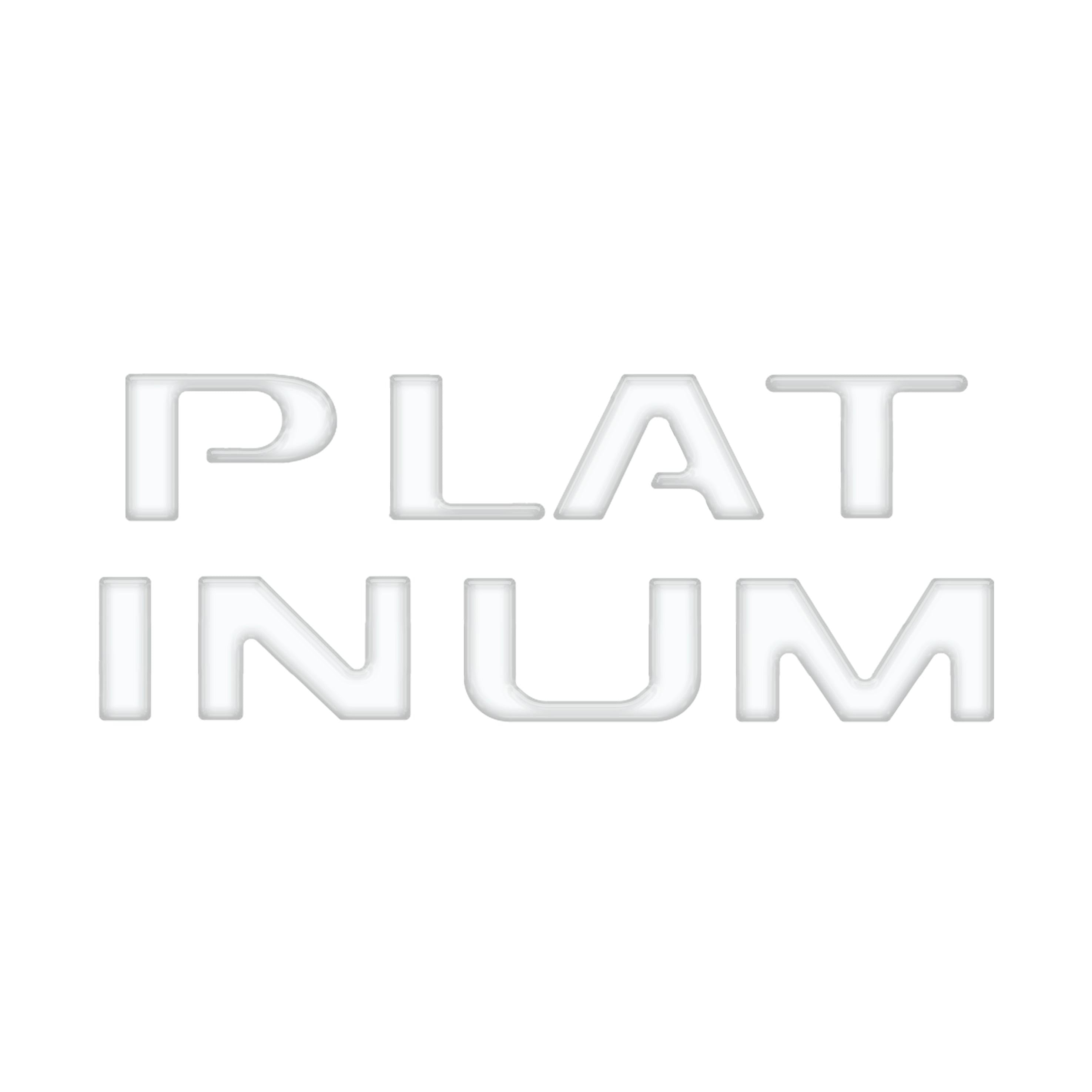 Platinum Tailgate Letter Inserts Fits 2023-2024 Ford Super Duty Platinum & 2025-2026 Platinum Plus
