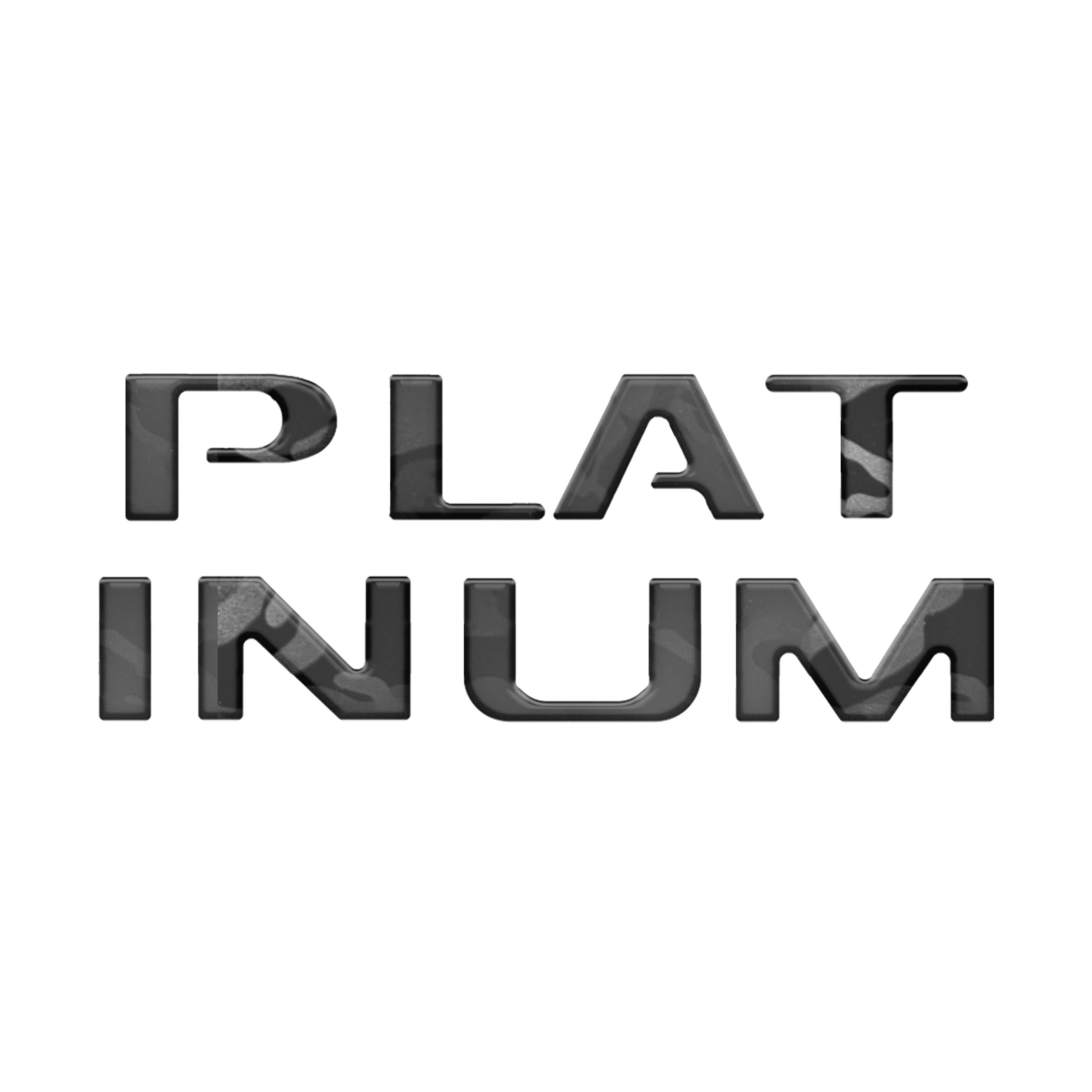 Platinum Tailgate Letter Inserts Fits 2023-2024 Ford Super Duty Platinum & 2025-2026 Platinum Plus