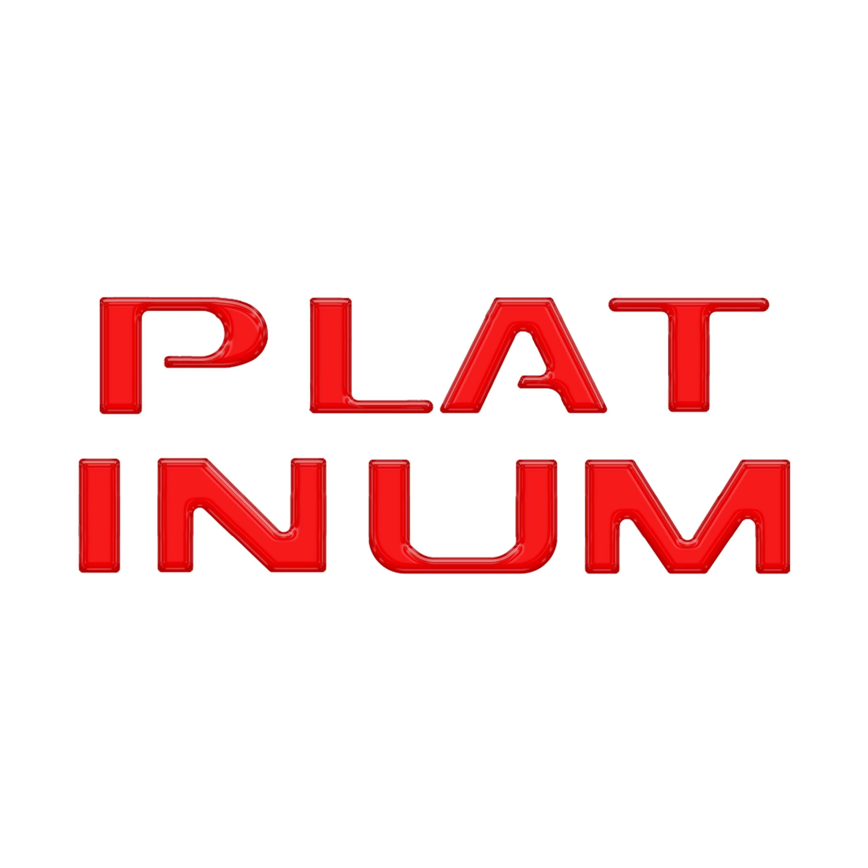 Platinum Tailgate Letter Inserts Fits 2023-2024 Ford Super Duty Platinum & 2025-2026 Platinum Plus