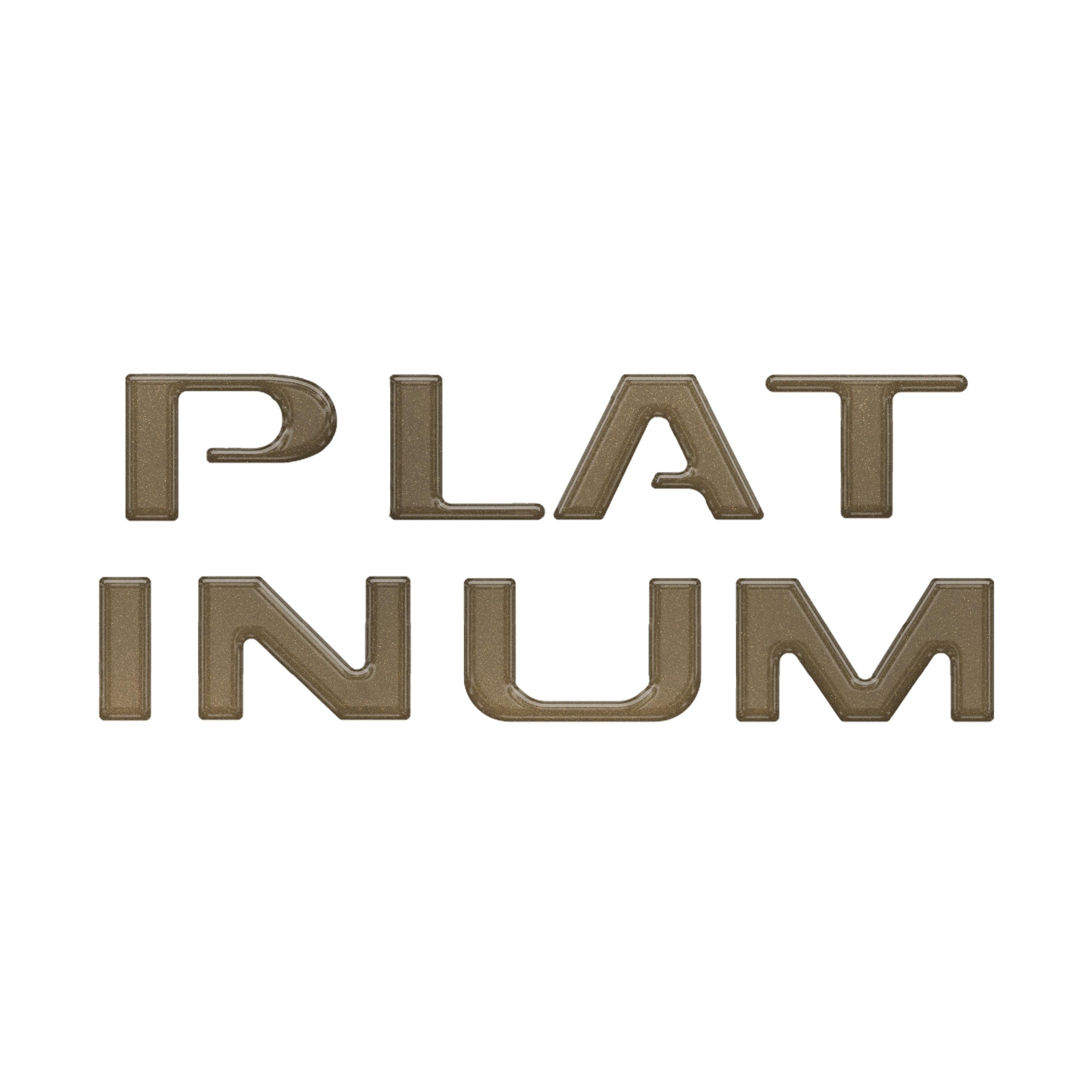 Platinum Tailgate Letter Inserts Fits 2023-2024 Ford Super Duty Platinum & 2025-2026 Platinum Plus
