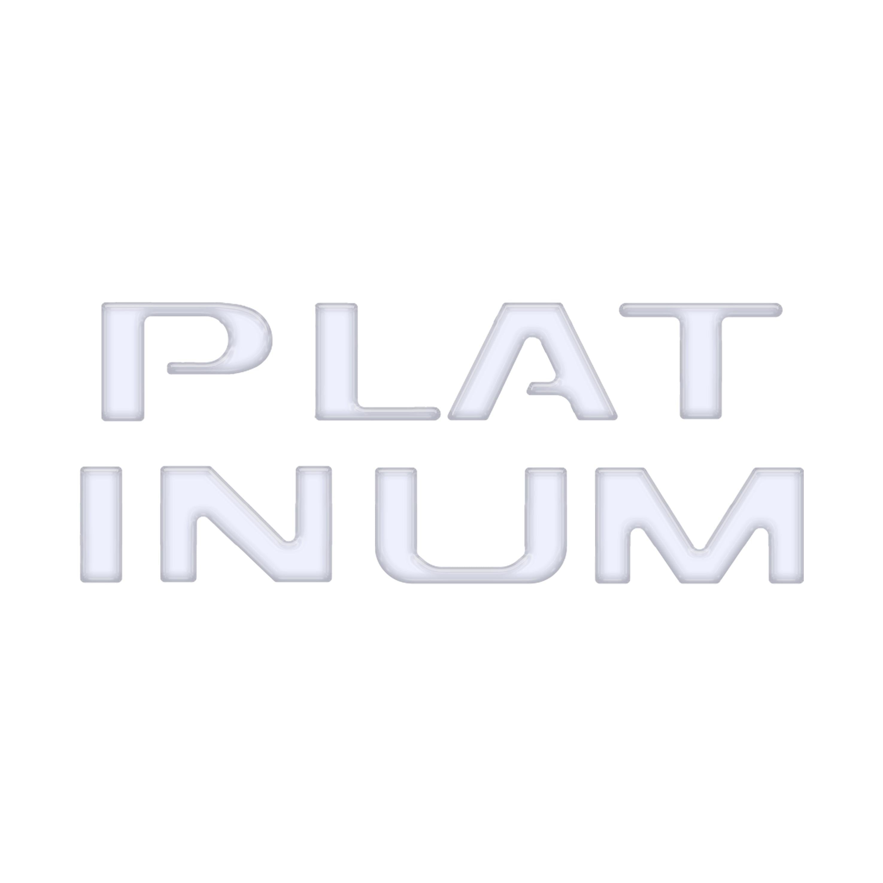 Platinum Tailgate Letter Inserts Fits 2023-2024 Ford Super Duty Platinum & 2025-2026 Platinum Plus