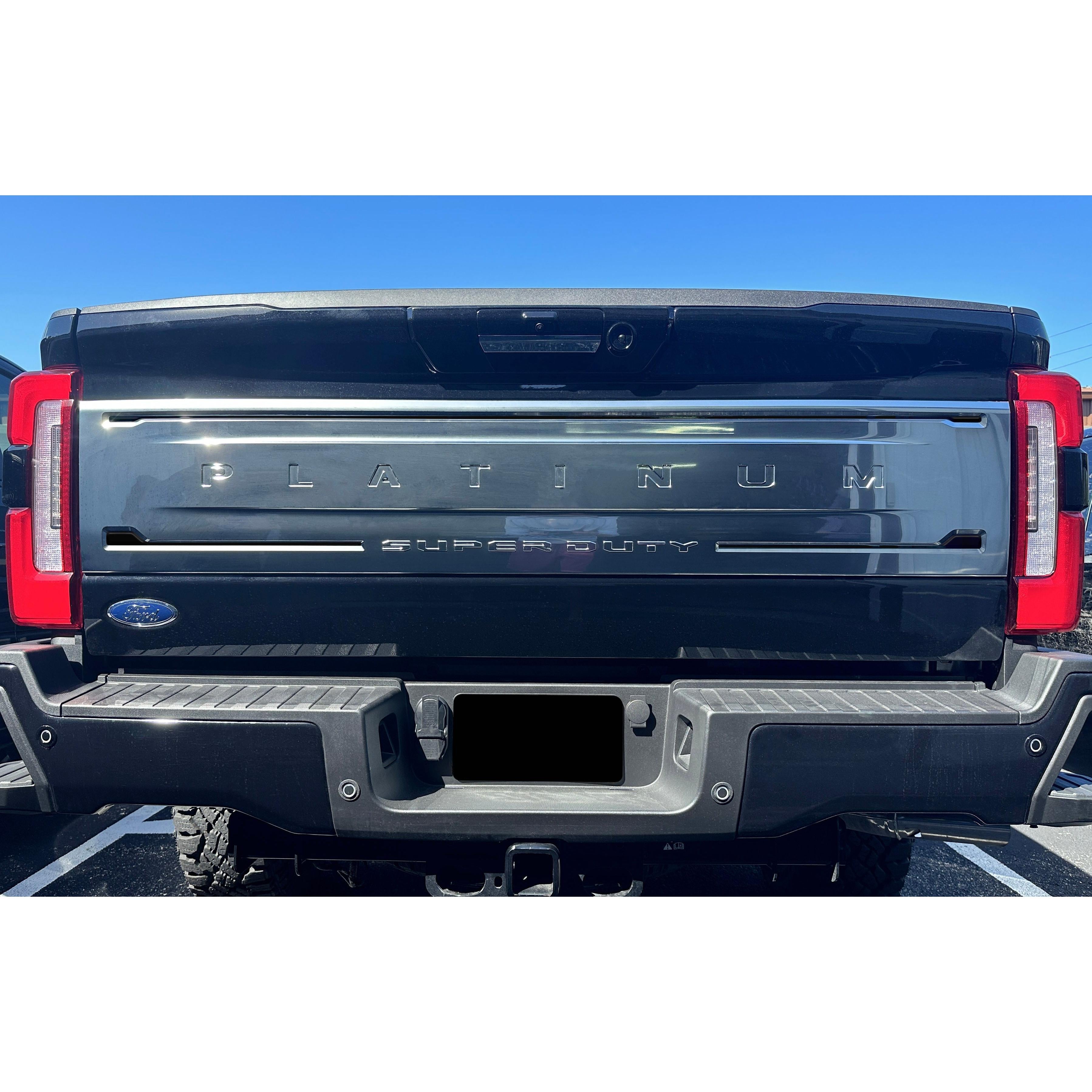 Platinum Tailgate Line Accent Trim Fits 2023-2024 Ford Super Duty