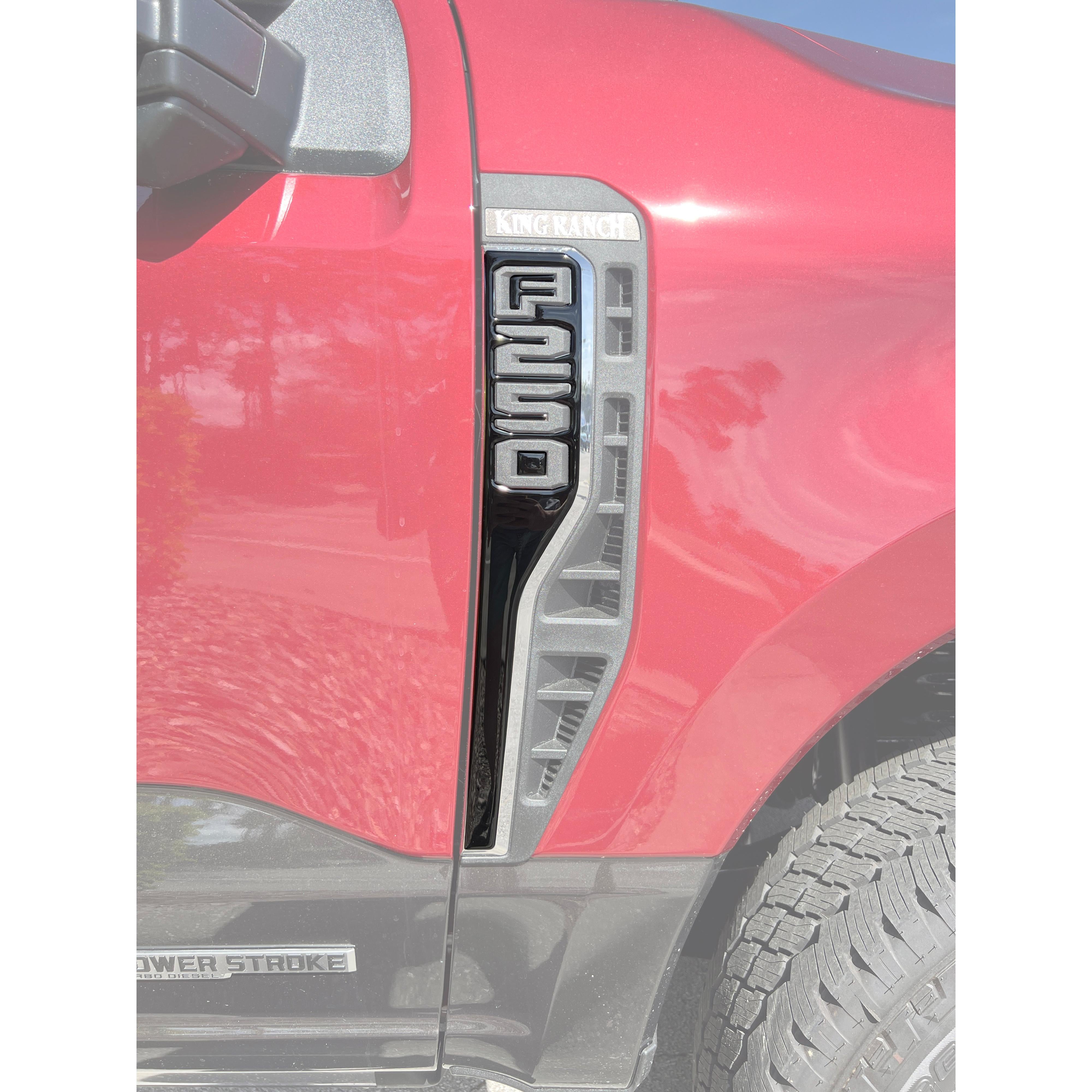 Front Fender Emblem Overlays Fits 2023-2026 Ford Super Duty