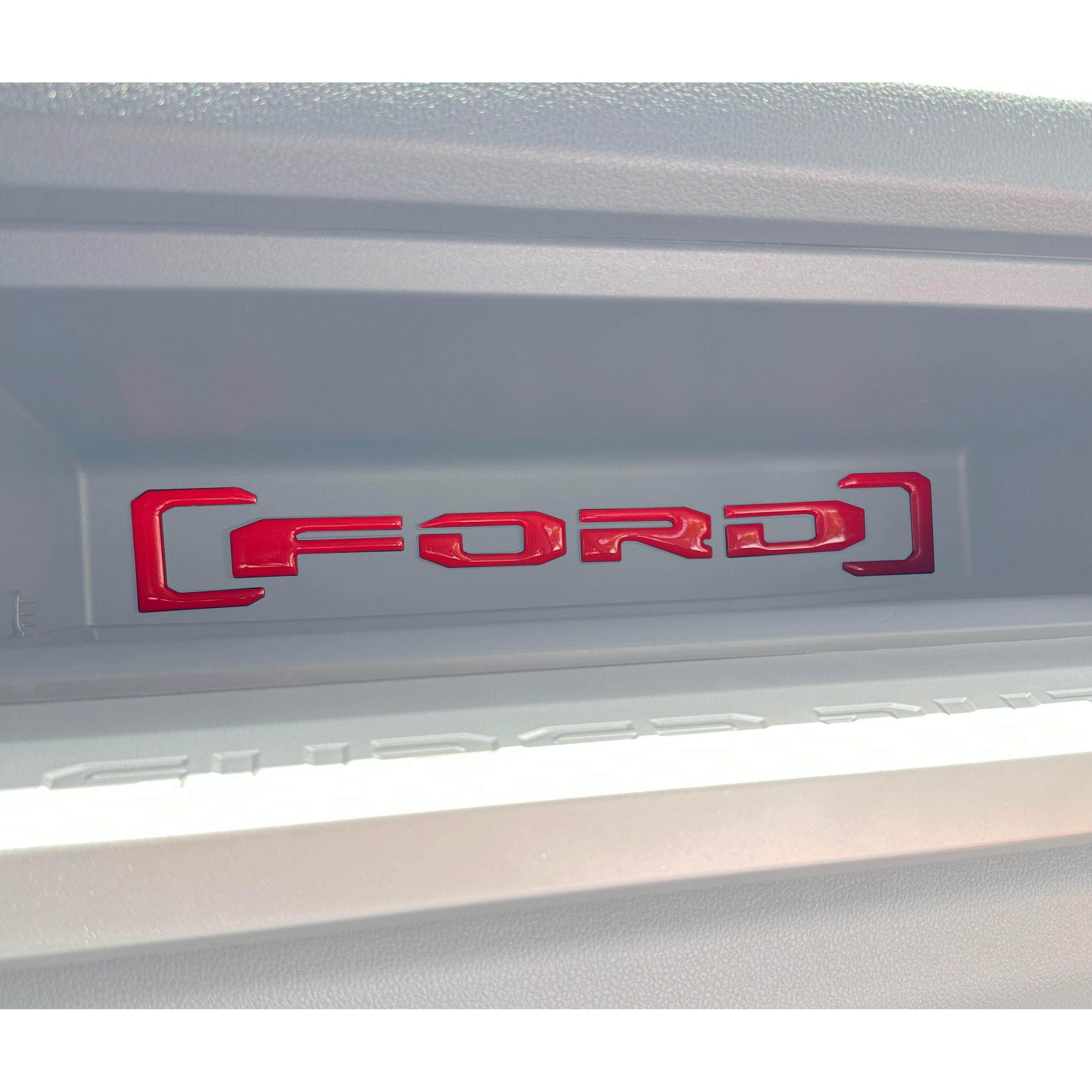 Upper Glove Box Letter Overlays Fits 2023-2026 Ford Super Duty