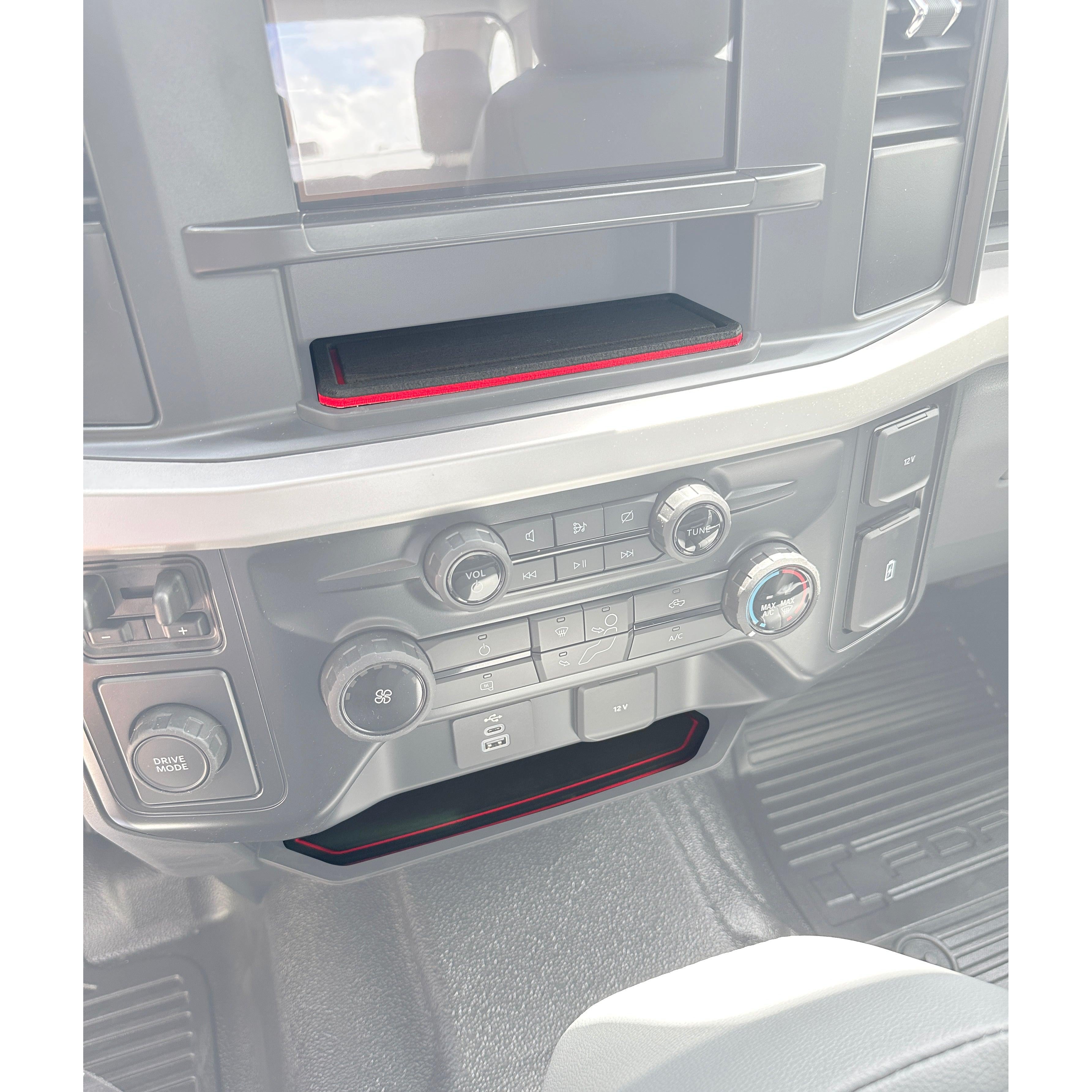8" Display Screen Center Dash Cubby Foam Inserts Fits 2023-2026 Ford Super Duty