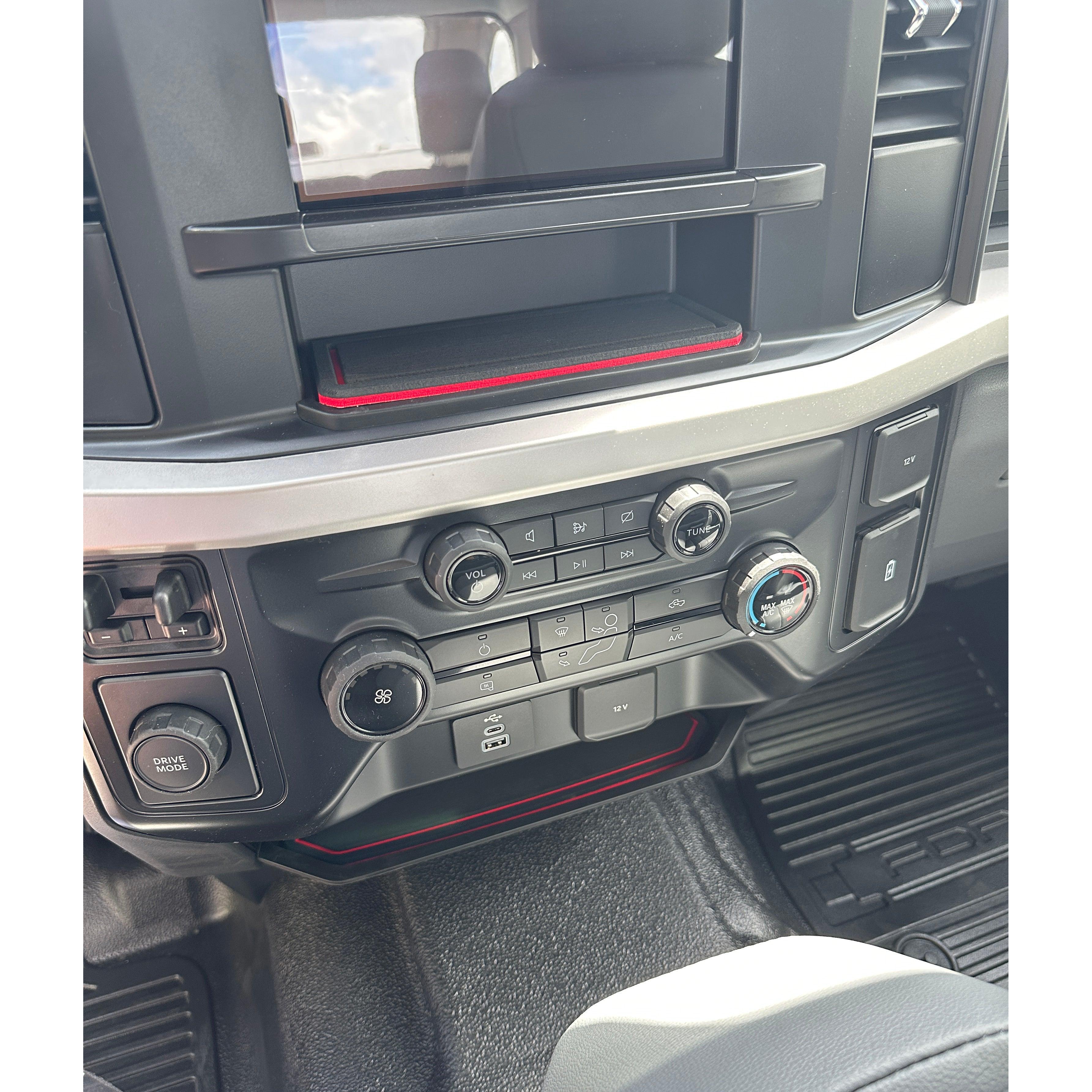 8" Display Screen Center Dash Cubby Foam Inserts Fits 2023-2026 Ford Super Duty