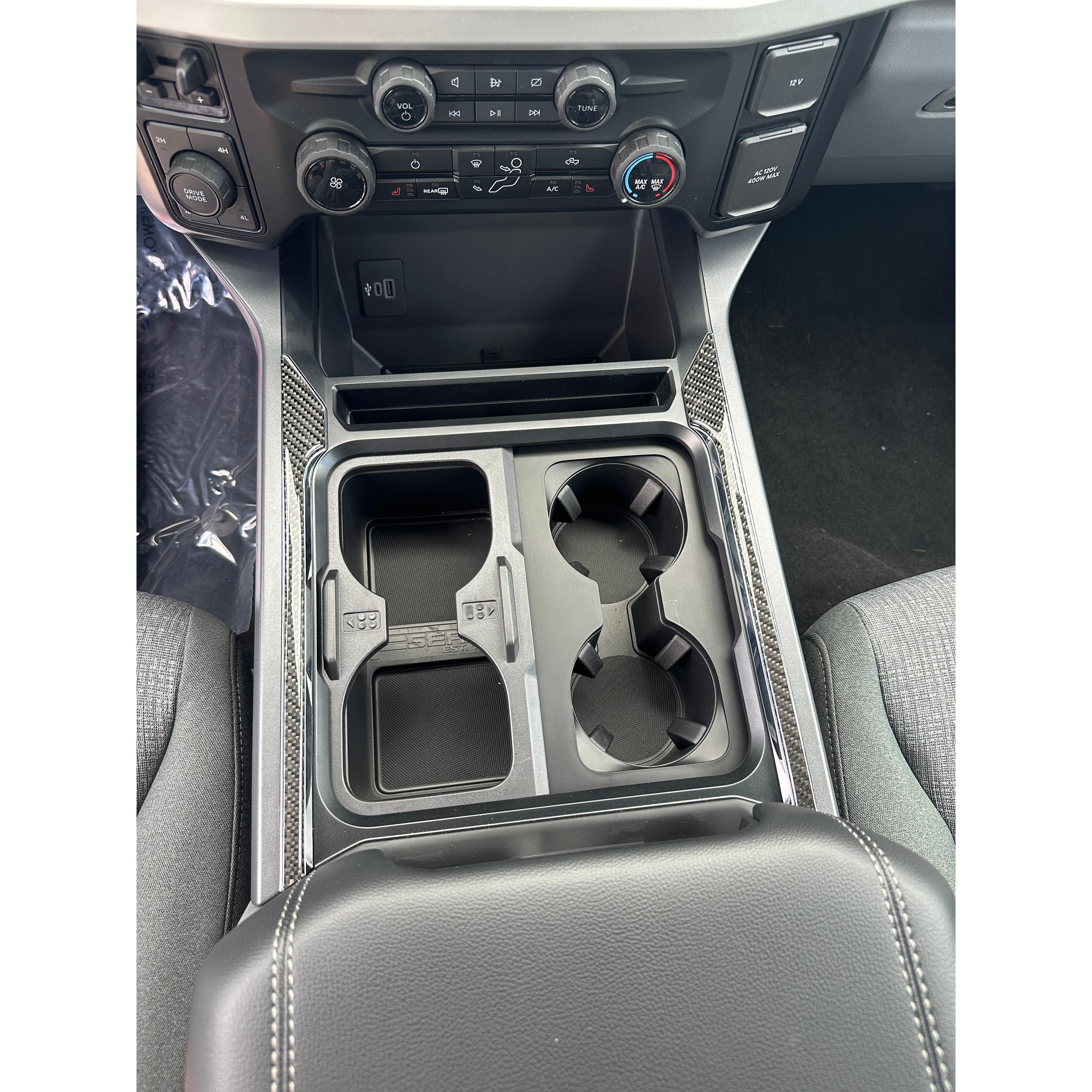 Center Console Chrome Cover Line Accent Trim Fits 2023-2026 Ford Super Duty