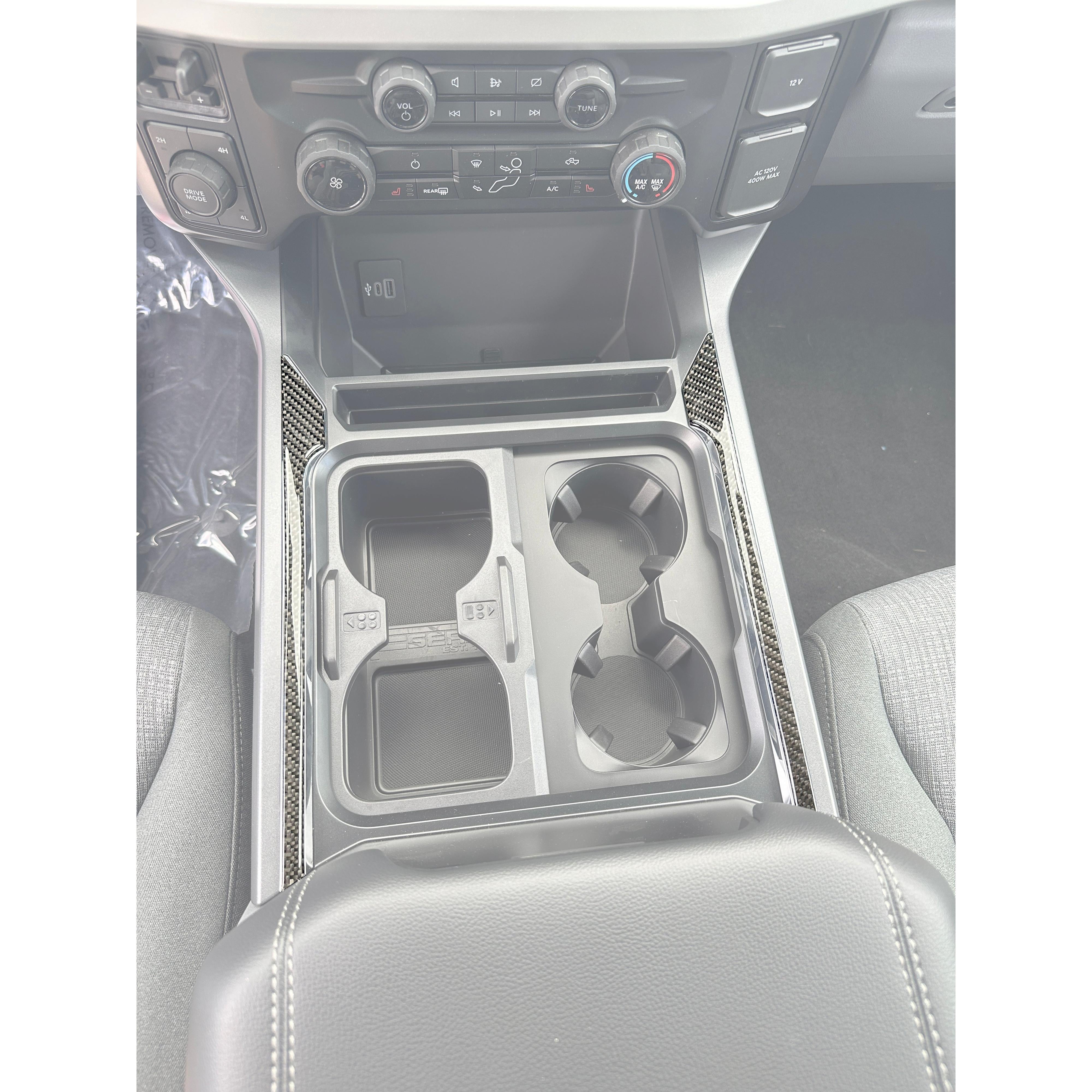 Center Console Chrome Cover Line Accent Trim Fits 2023-2026 Ford Super Duty