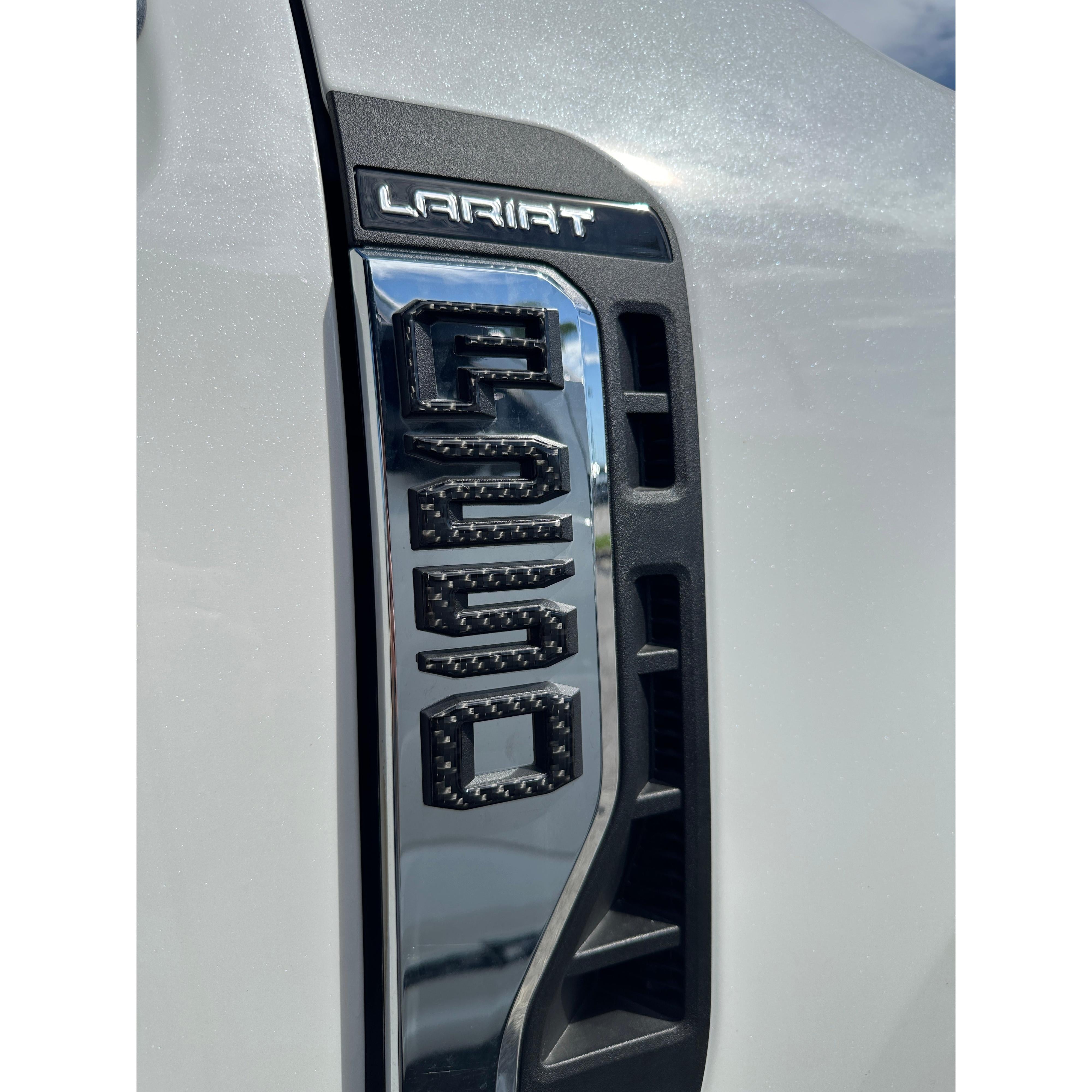 Fender Badge Letter Overlays Fits 2023-2026 Ford Super Duty
