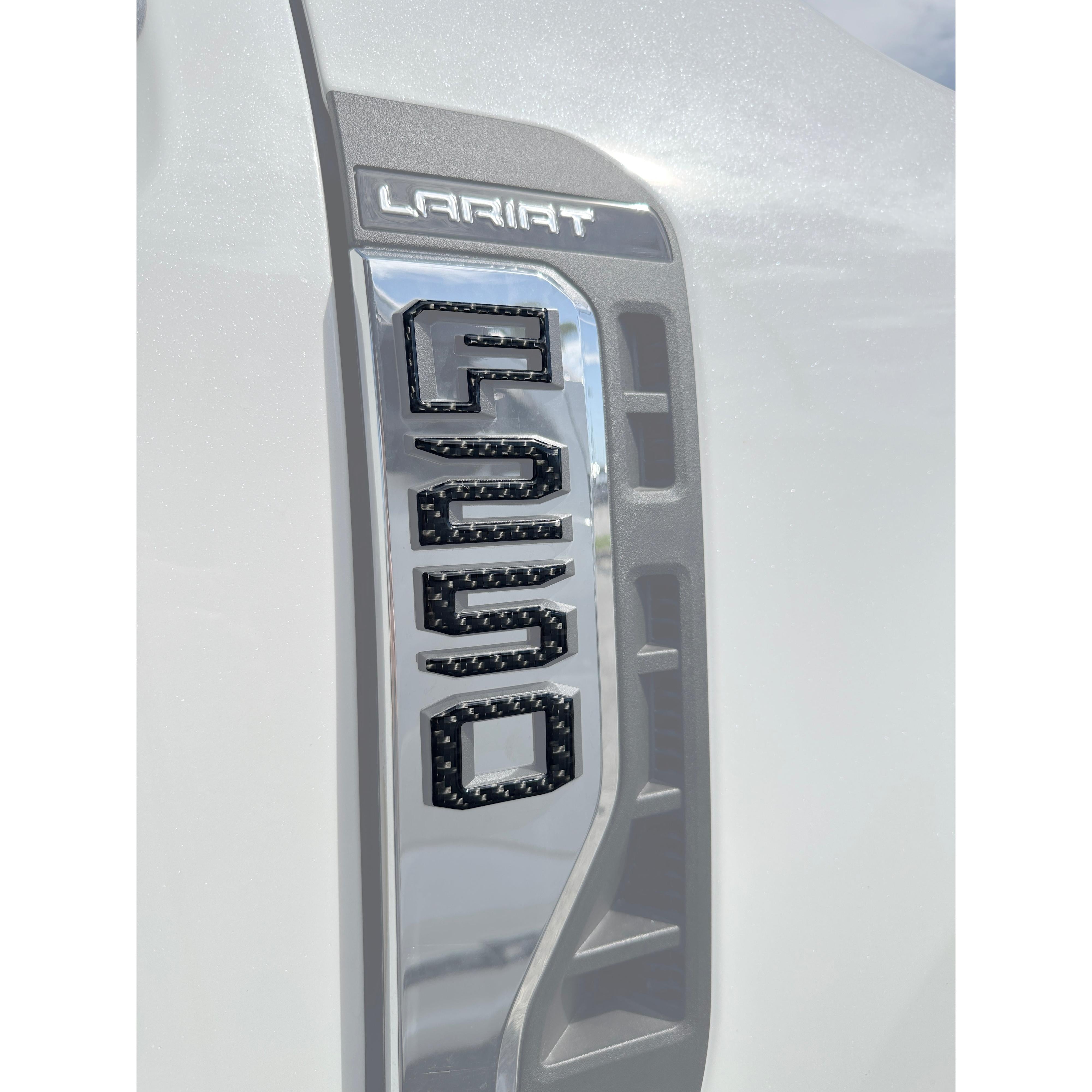 Fender Badge Letter Overlays Fits 2023-2026 Ford Super Duty