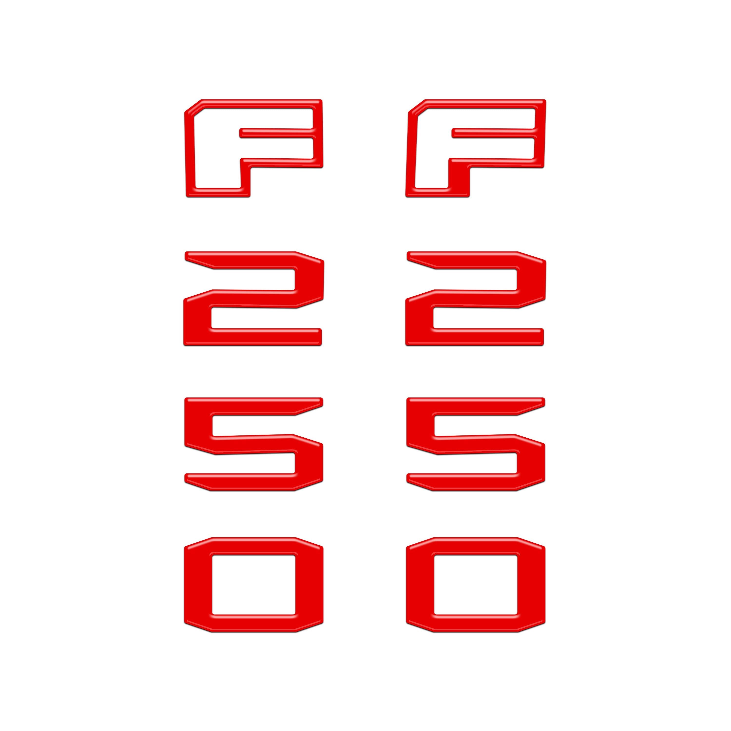 Fender Badge Letter Overlays Fits 2023-2026 Ford Super Duty