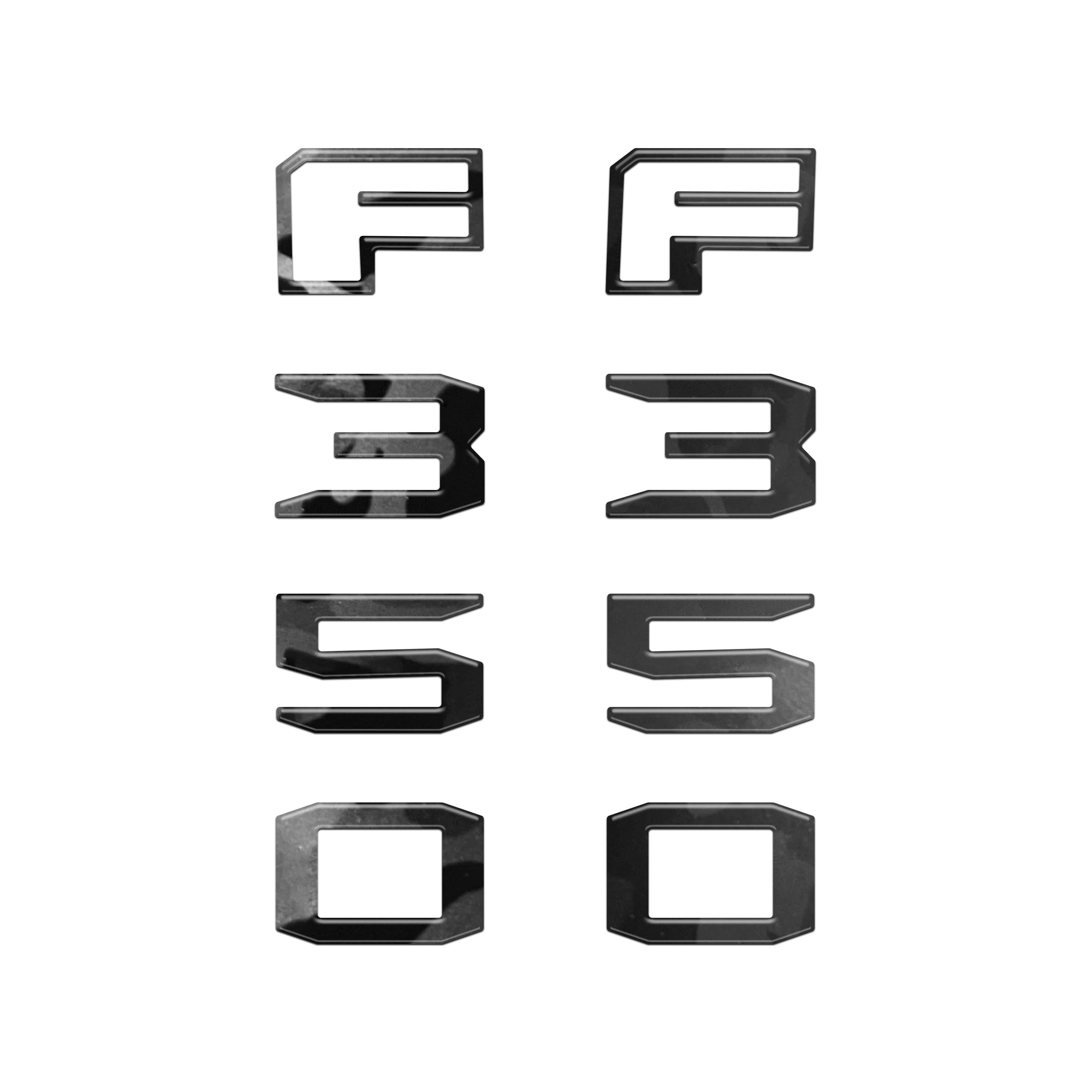 Fender Badge Letter Overlays Fits 2023-2026 Ford Super Duty