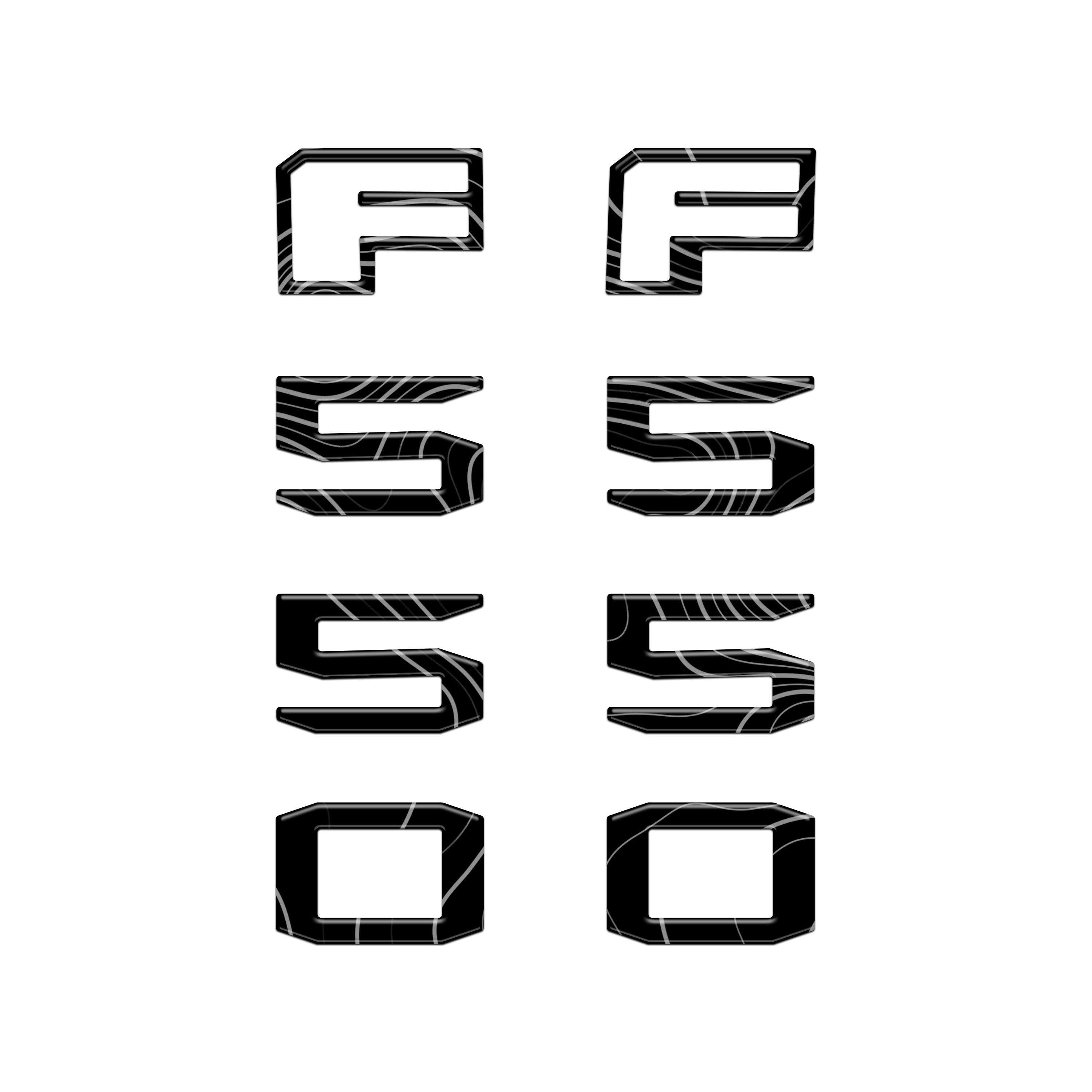 Fender Badge Letter Overlays Fits 2023-2026 Ford Super Duty