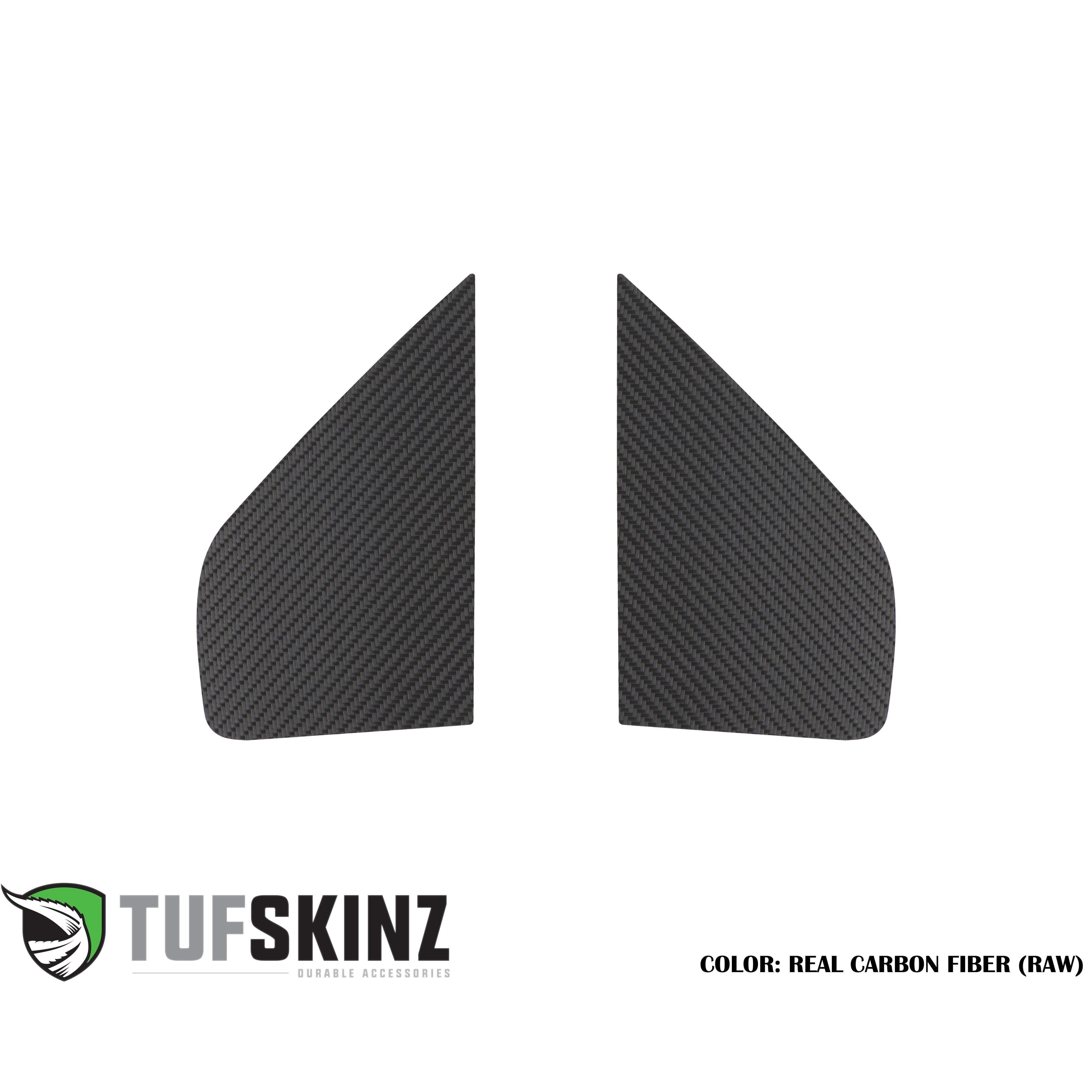 A Pillar Accent Trim Fits 2019-2020 Chevrolet Silverado HD Real Carbon Fiber(Raw)