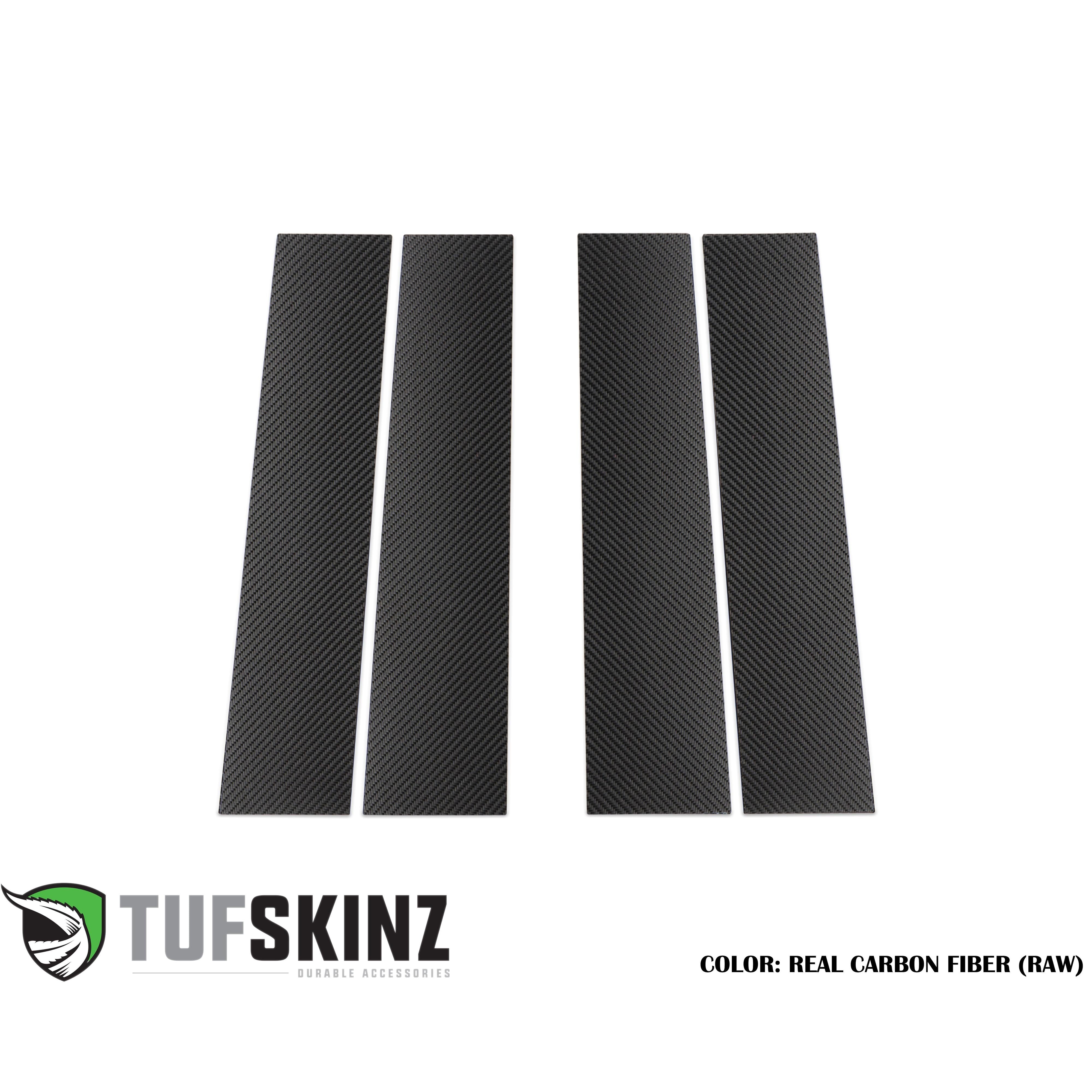 B-Pillar Accent Trim Fits 2019-2020 Chevrolet Silverado HD Real Carbon Fiber(Raw)