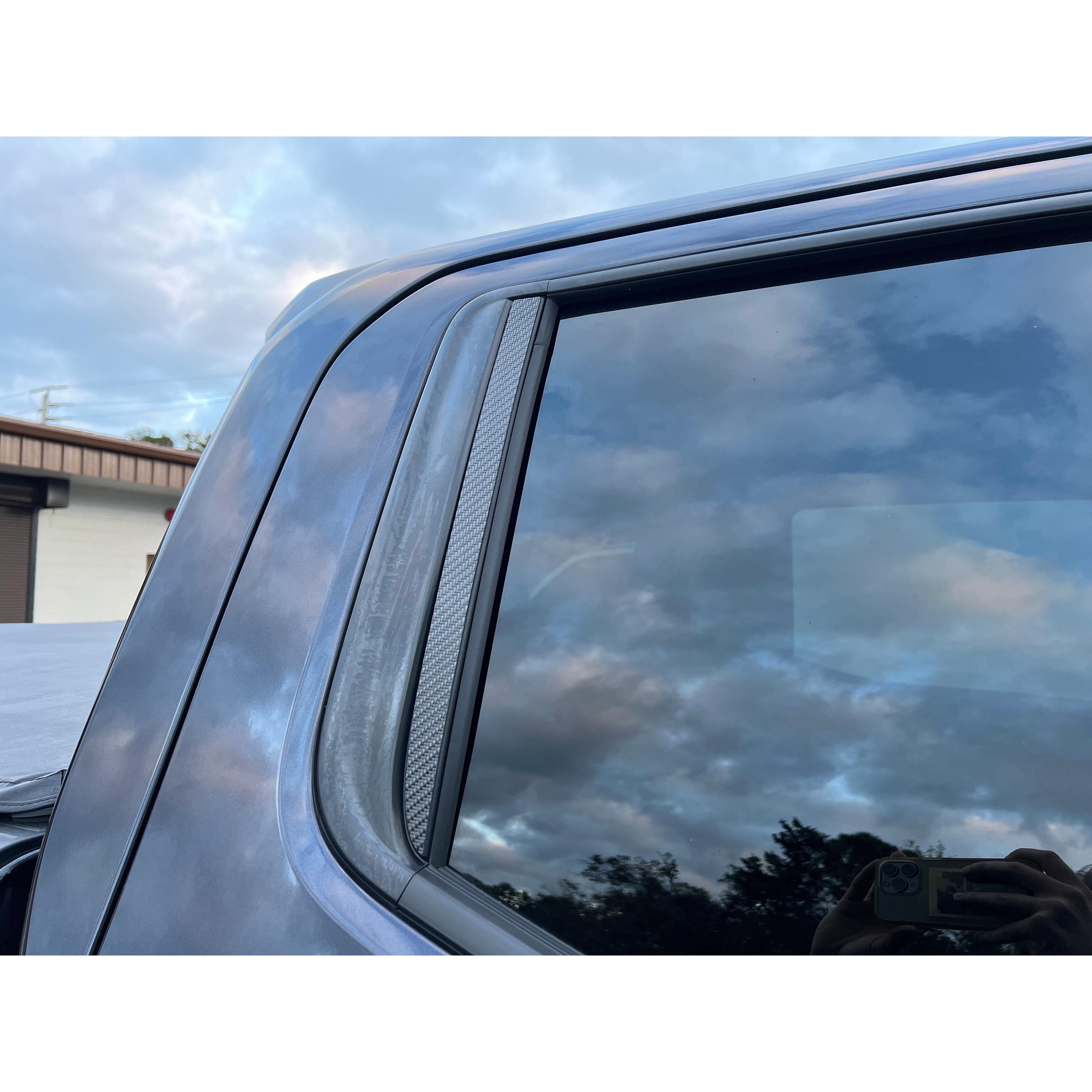 C-Pillar Accent Overlays Fits 2019-2024 Chevrolet Silverado HD
