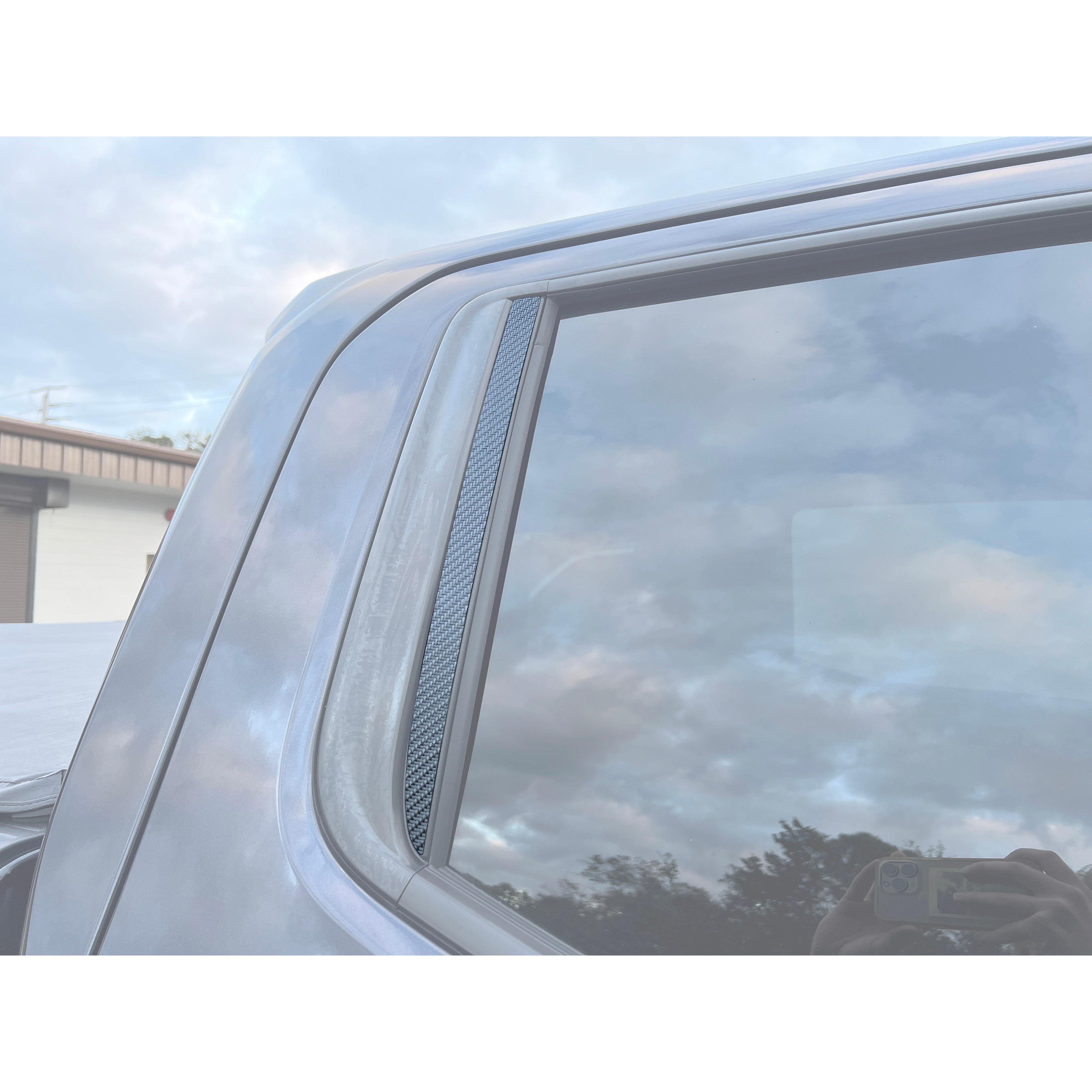 C-Pillar Accent Overlays Fits 2019-2024 Chevrolet Silverado HD