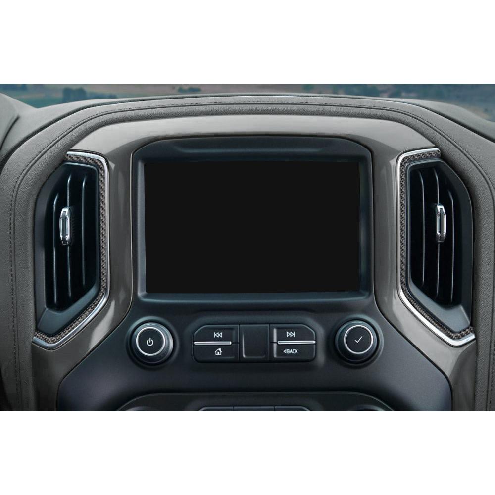 Center Dash A/C Vent Accent Overlays Fits 2019-2021 Chevrolet Silverado