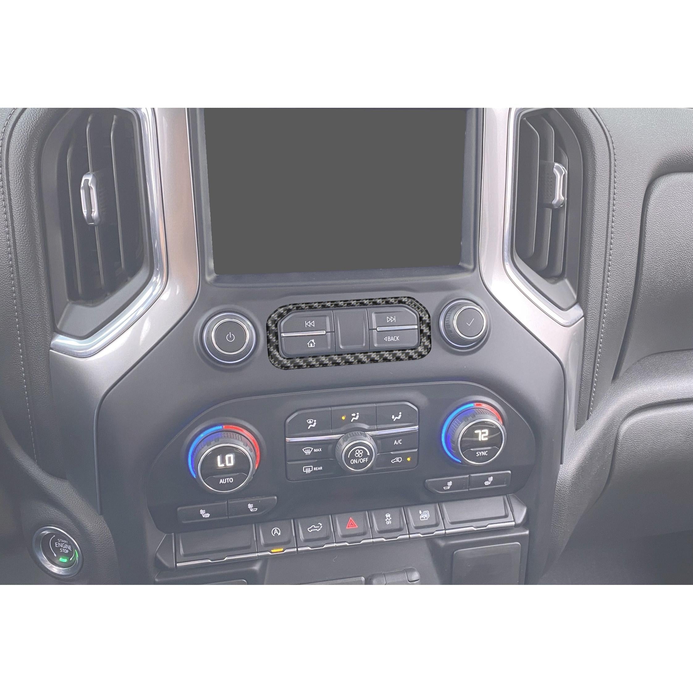 Center Dash Accent Overlay Fits 2019-2021 Chevrolet Silverado