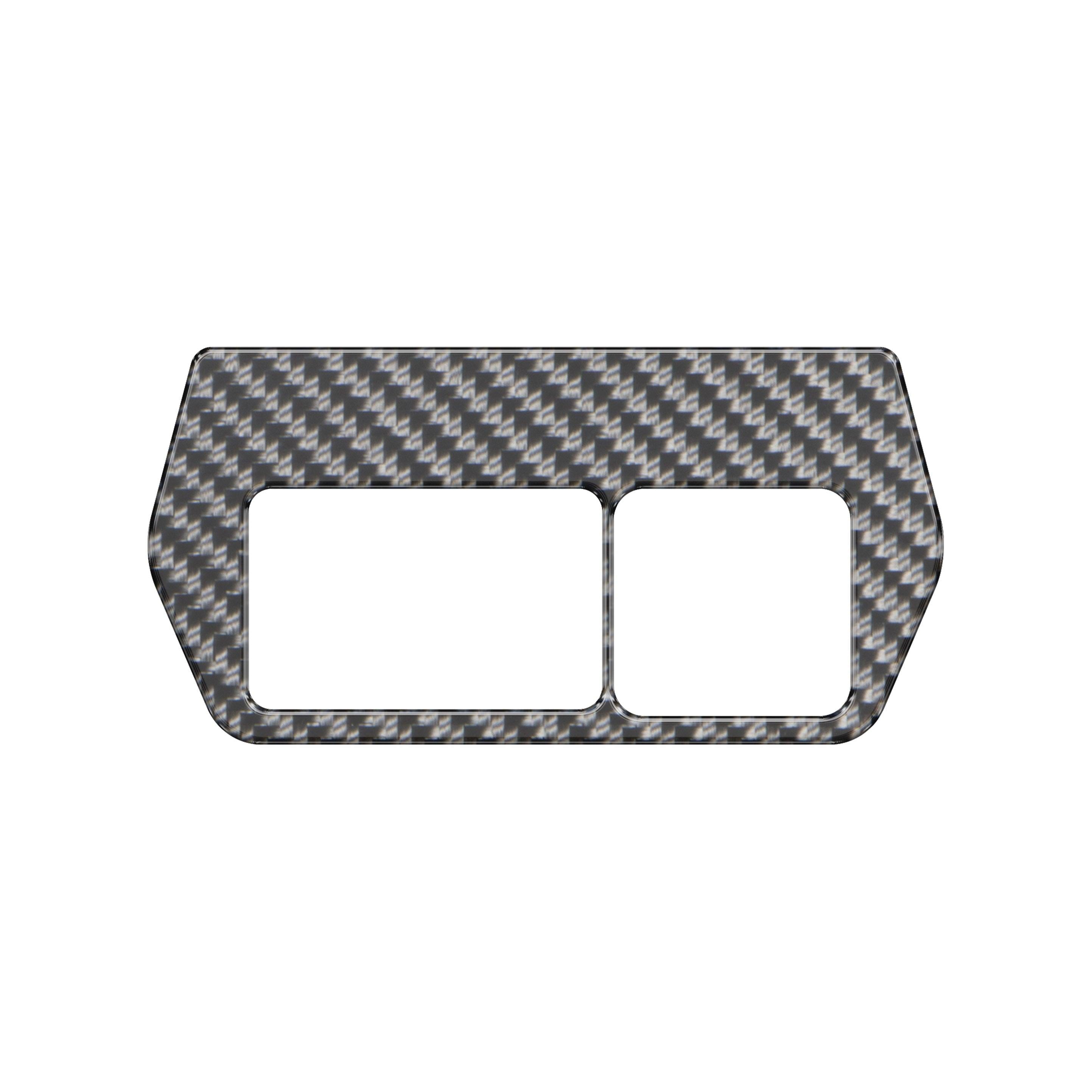 USB Cernter Dash Accent Accent Trim Fits 2019-2021 Chevrolet Silverado Real Carbon Fiber(Domed)