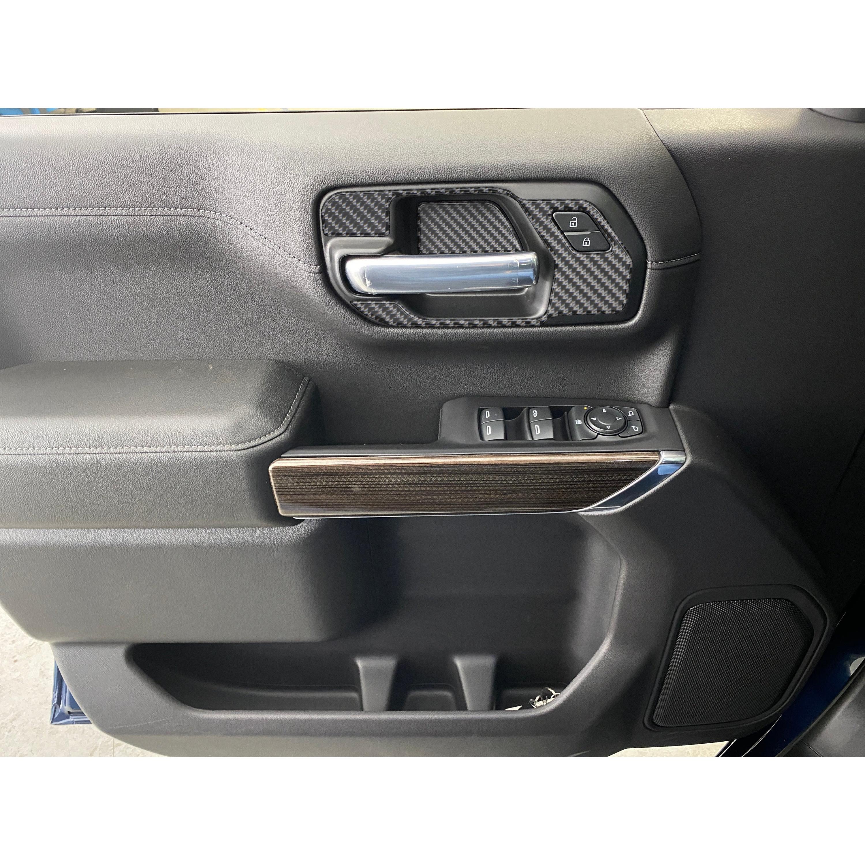 Door Handle Surround Accent Overlays Fits 2019-2021 Chevrolet Silverado