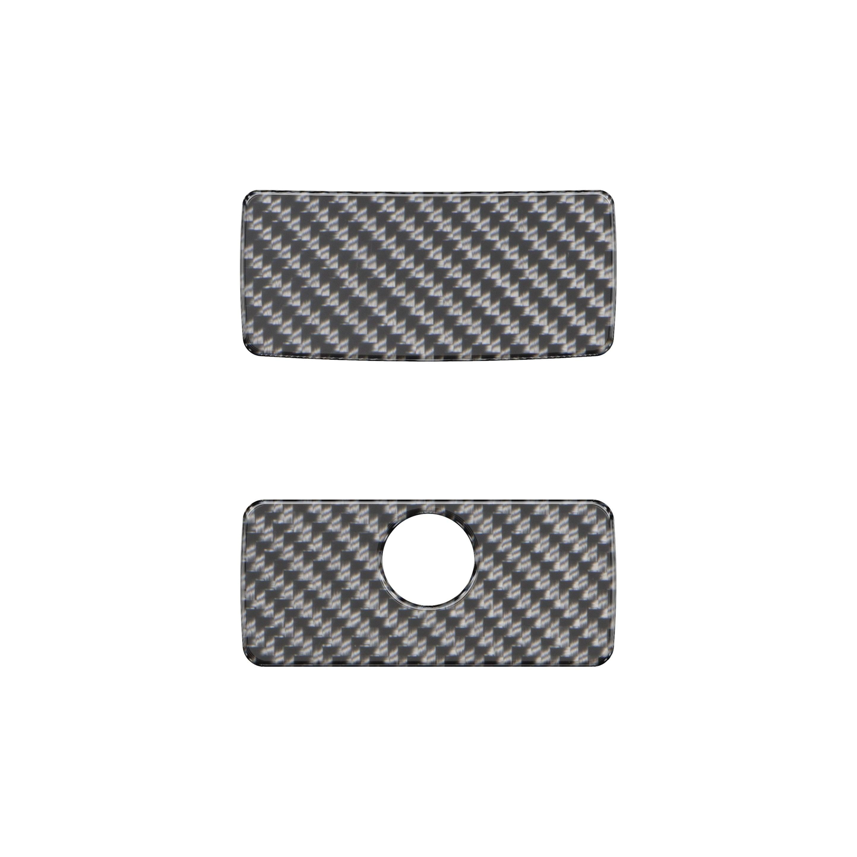 Glove Box Accent Trim Fits 2019-2021 Chevrolet Silverado Real Carbon Fiber(Domed)