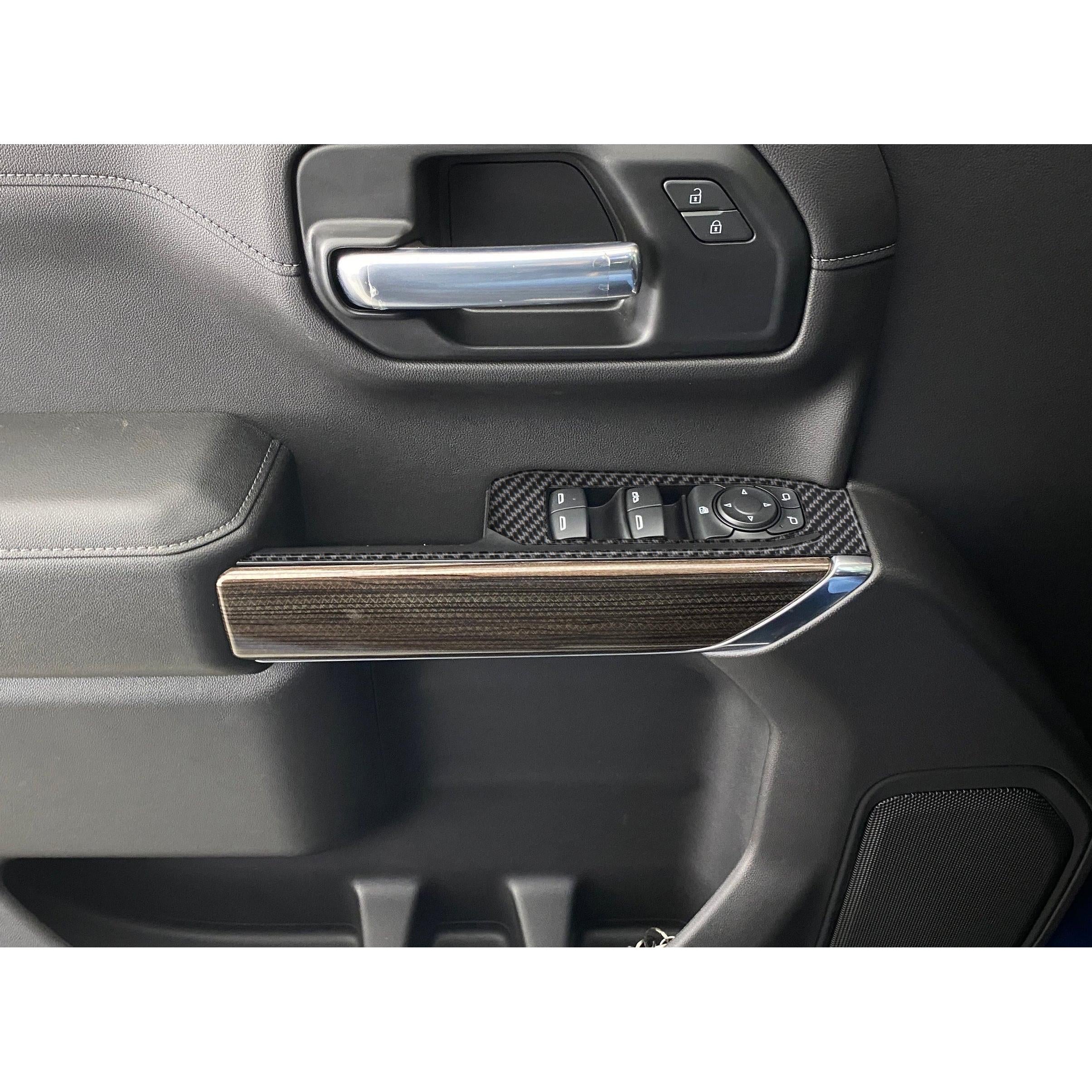 Door Switch Accent Overlays Fits 2019-2021 Chevrolet Silverado
