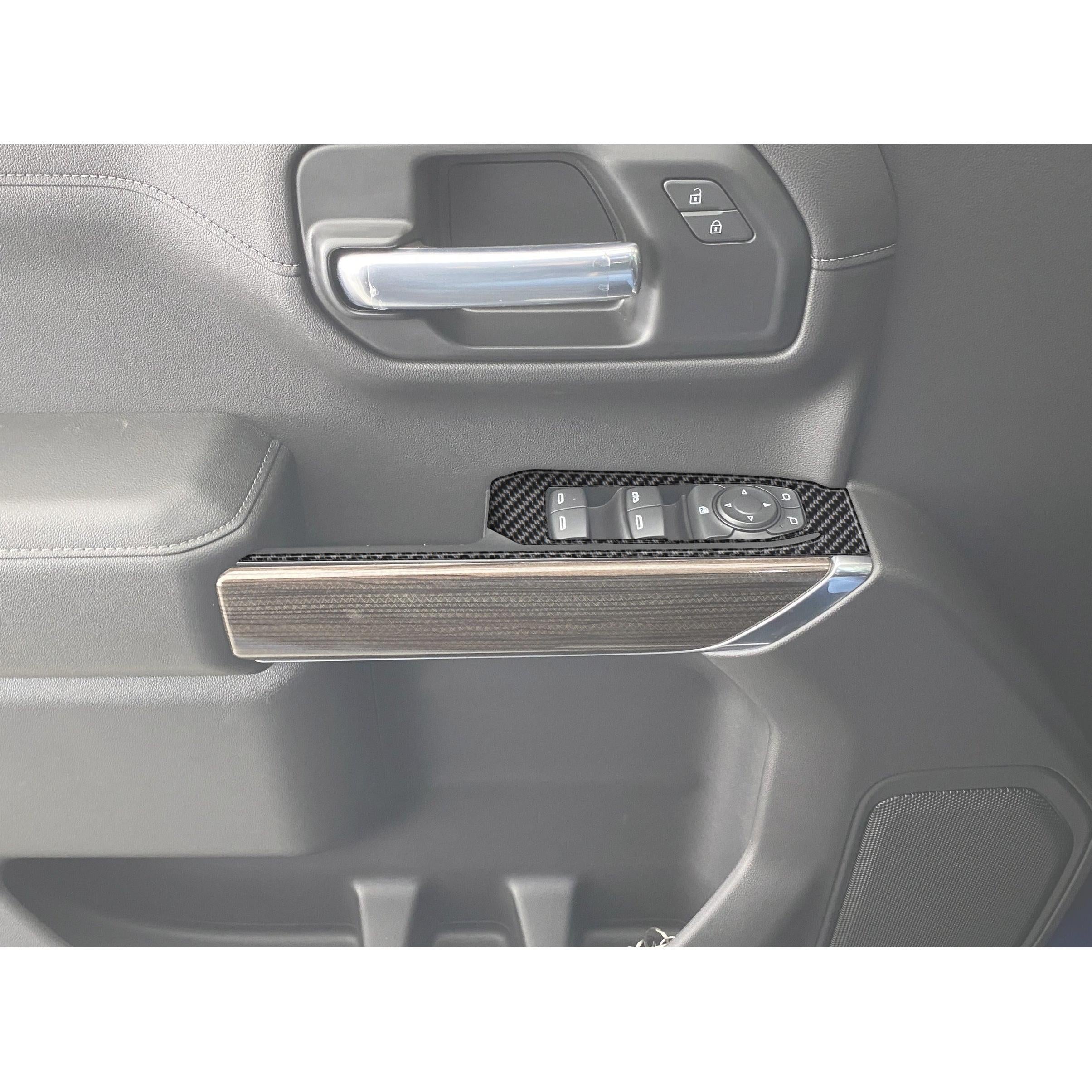 Door Switch Accent Overlays Fits 2019-2021 Chevrolet Silverado